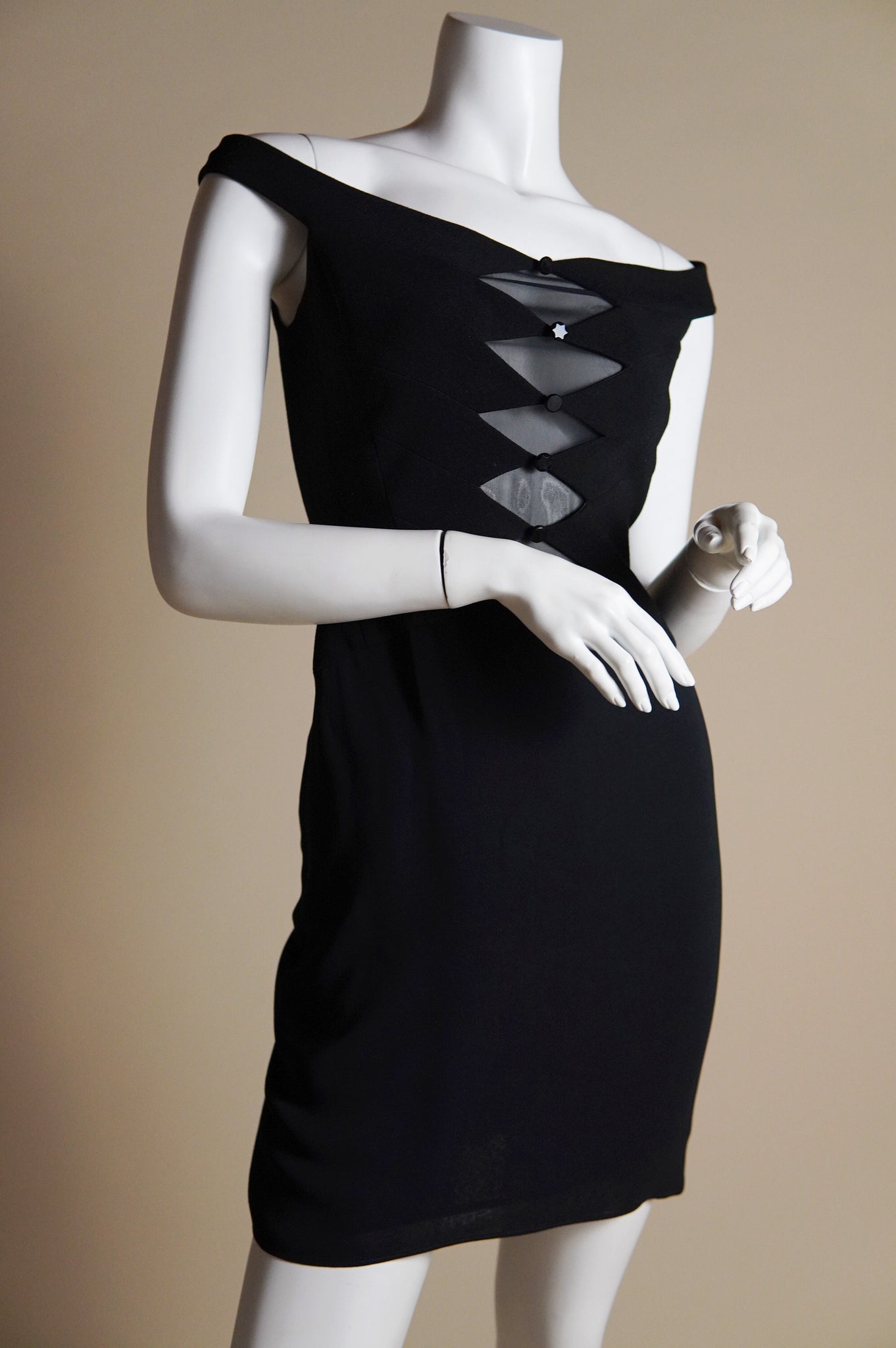 F/W 1997 Herve Leger wool and silk runway dress - XS/S