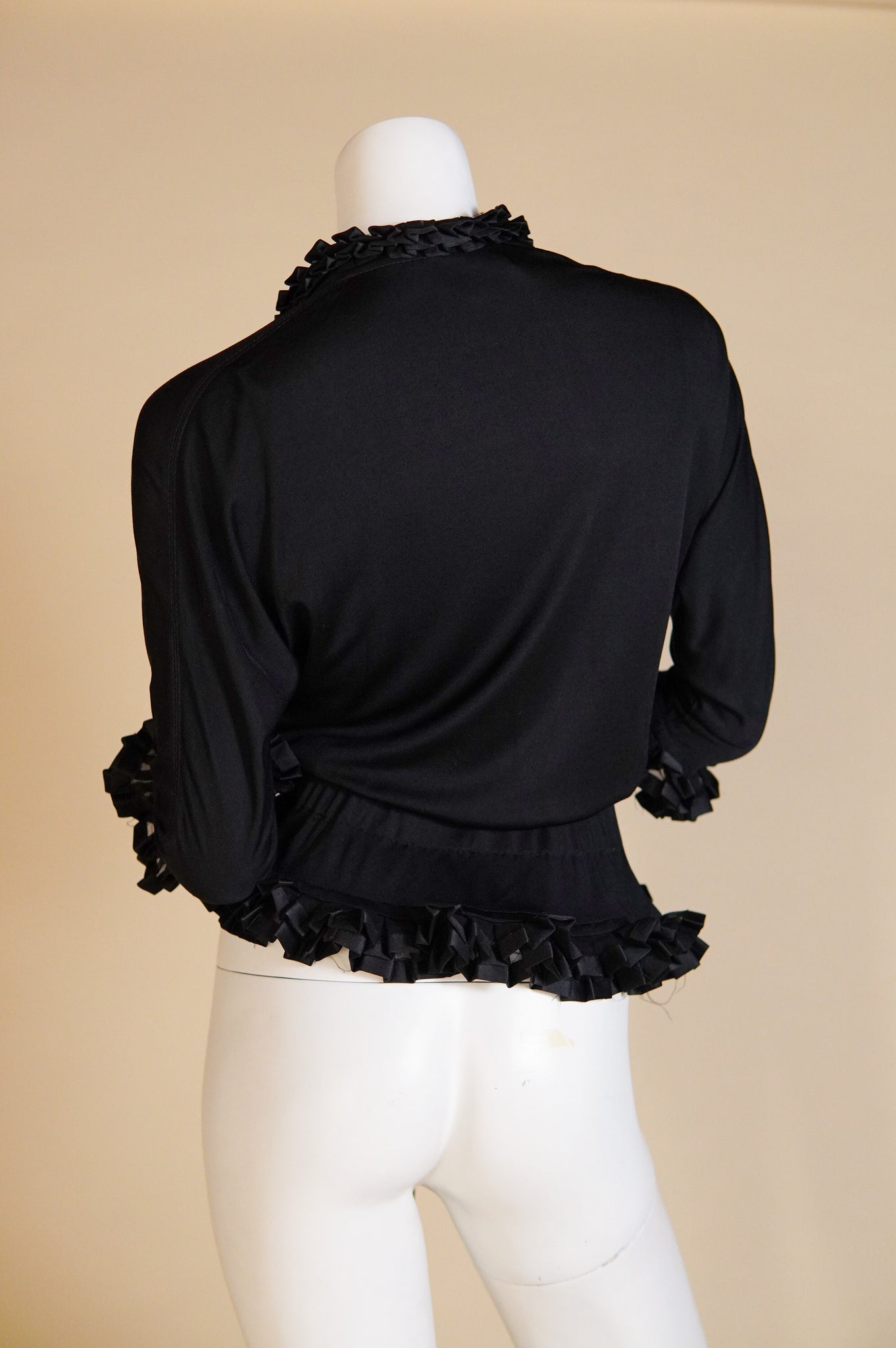 Yves Saint Laurent by Tom Ford romantic blouse with silk ribbon tie - M/L