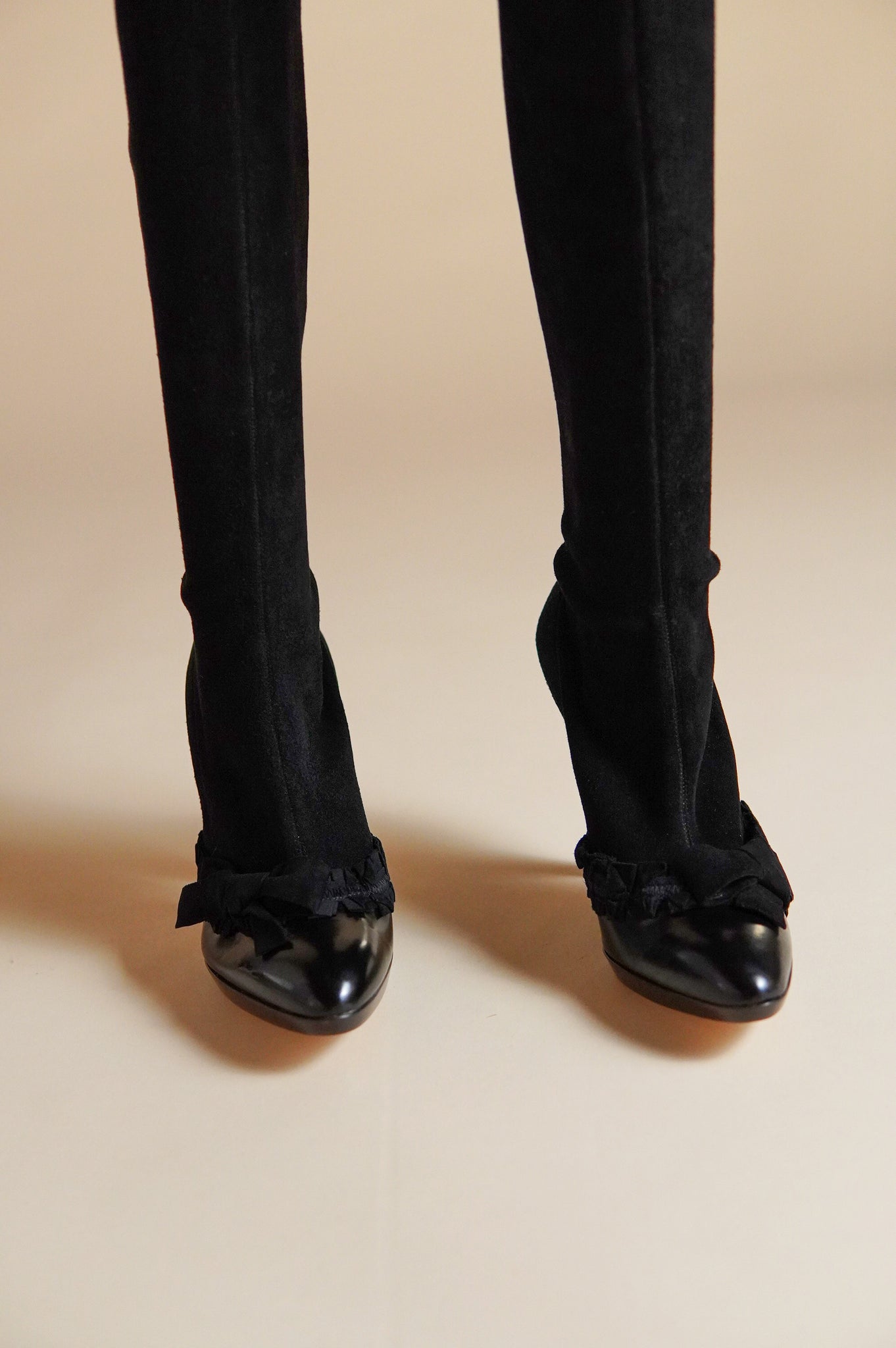 F/W 2002 Yves Saint Laurent by Tom Ford campaign and runway suede over the knee boots - 37.5