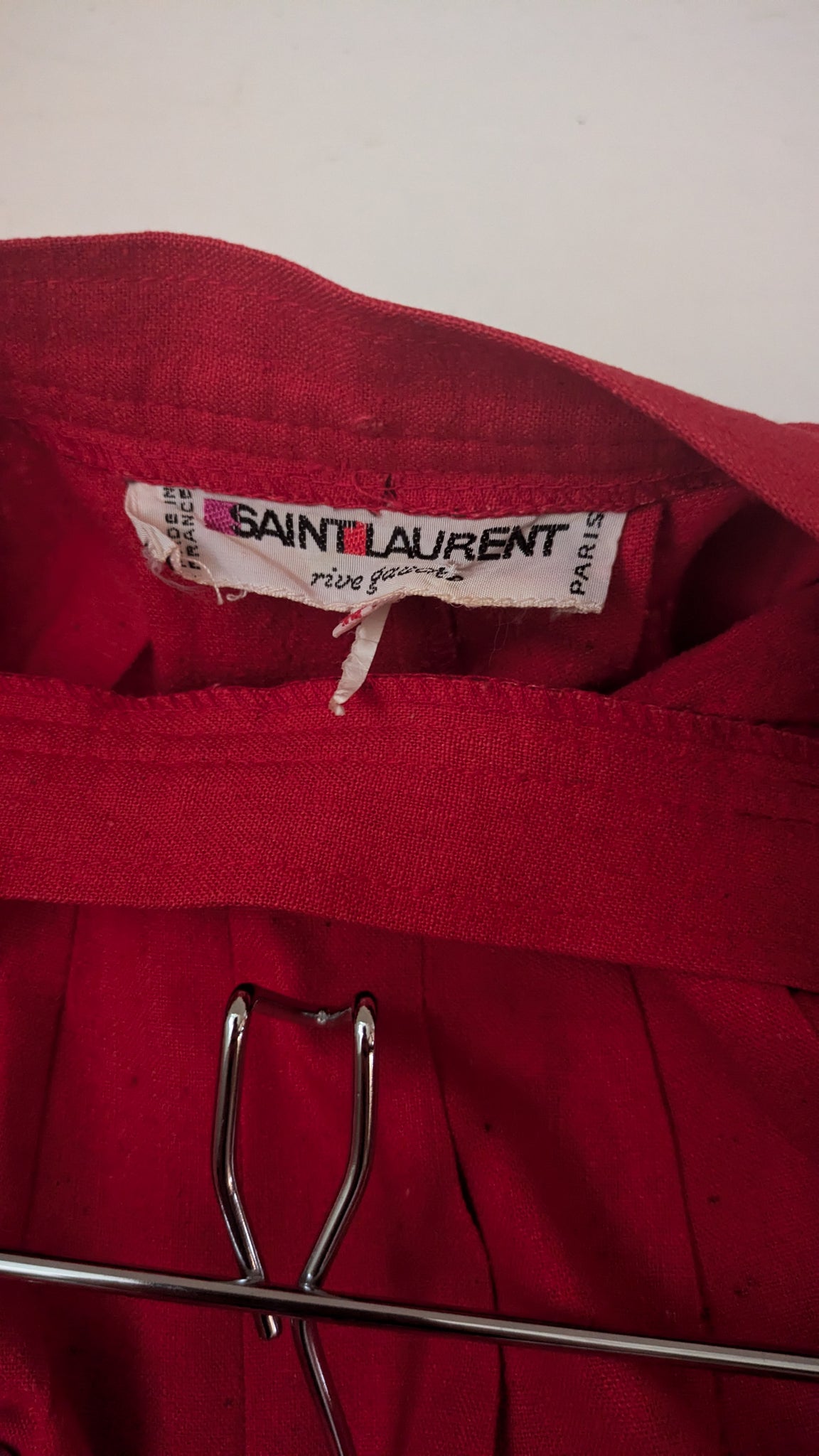 S/S 1980 Yves Saint Laurent Rive Gauche runway red balloon harem pants - M