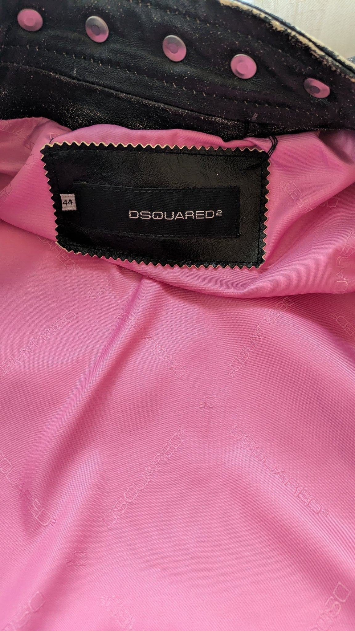 F/W 2005 Dsquared² runway leather moto jacket with studs - XS/S