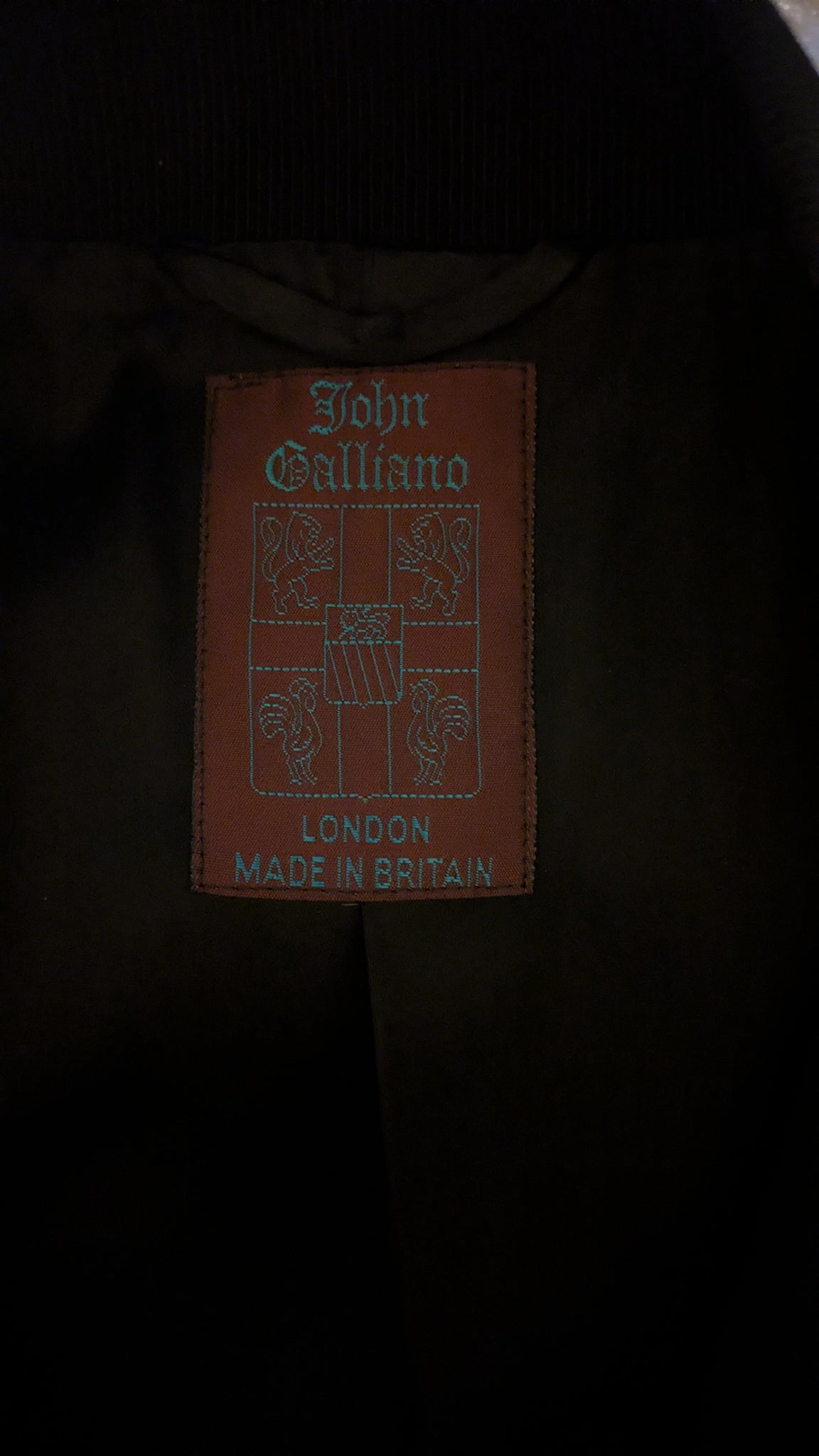 F/W 1990 John Galliano "Fencing" collection fitted runway satin jacket with bomber details - M