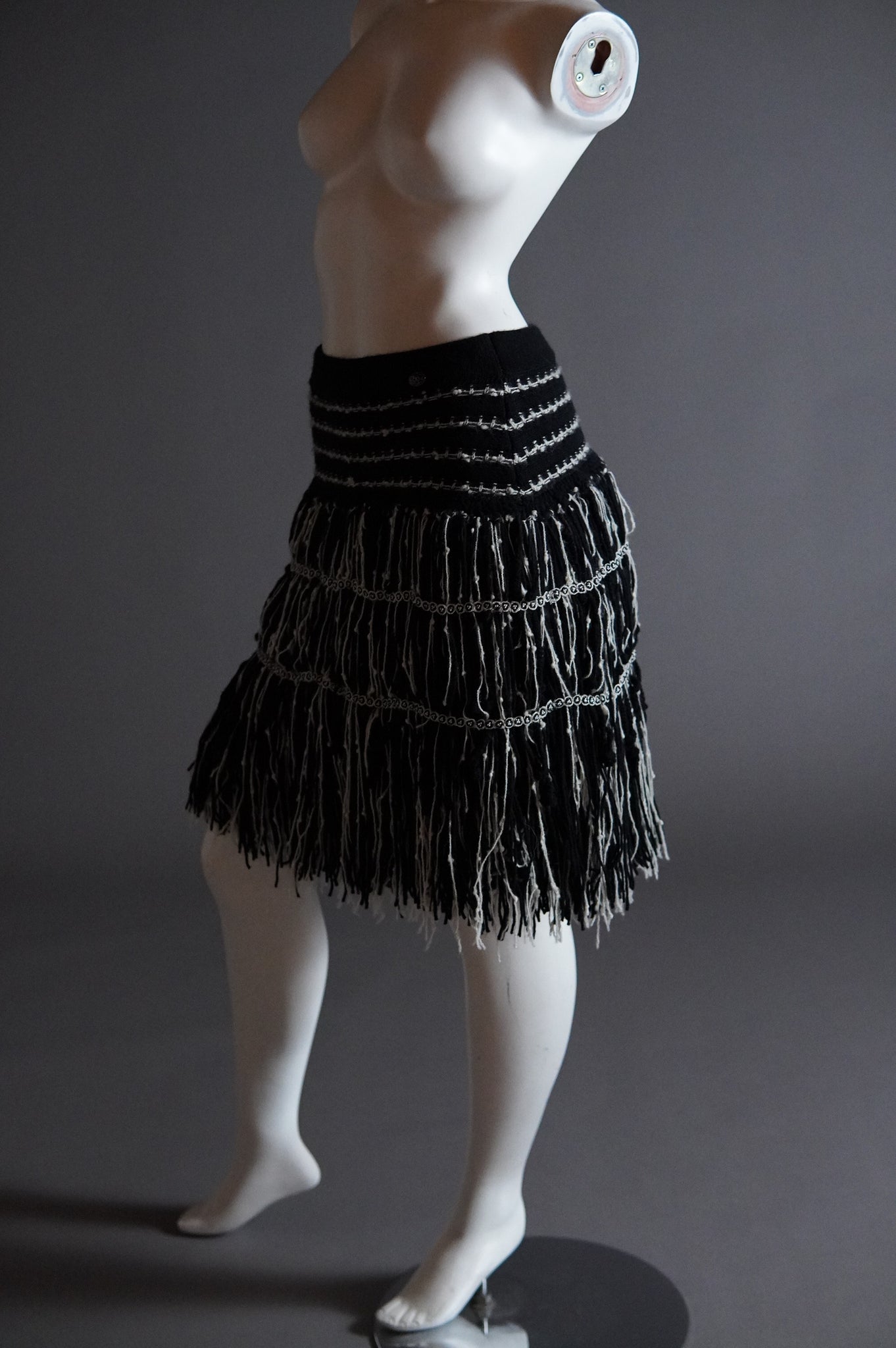 F/W 2010 runway & campaign Chanel cashmere fringe skirt - XS/S