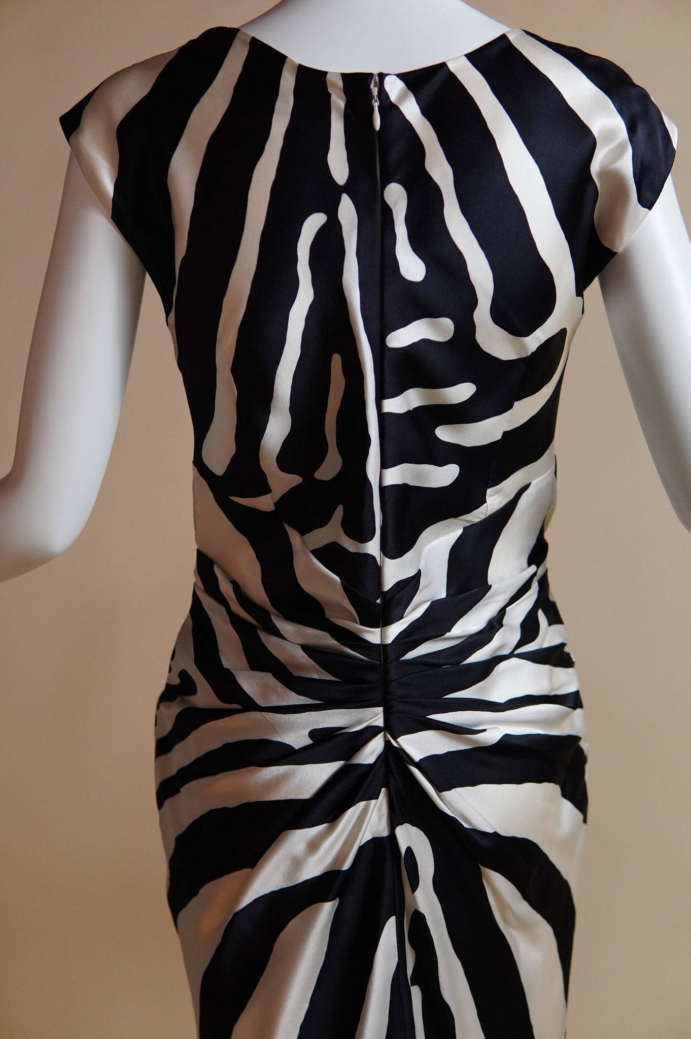 S/S 2008 Dior by John Galliano silk zebra dress - XS