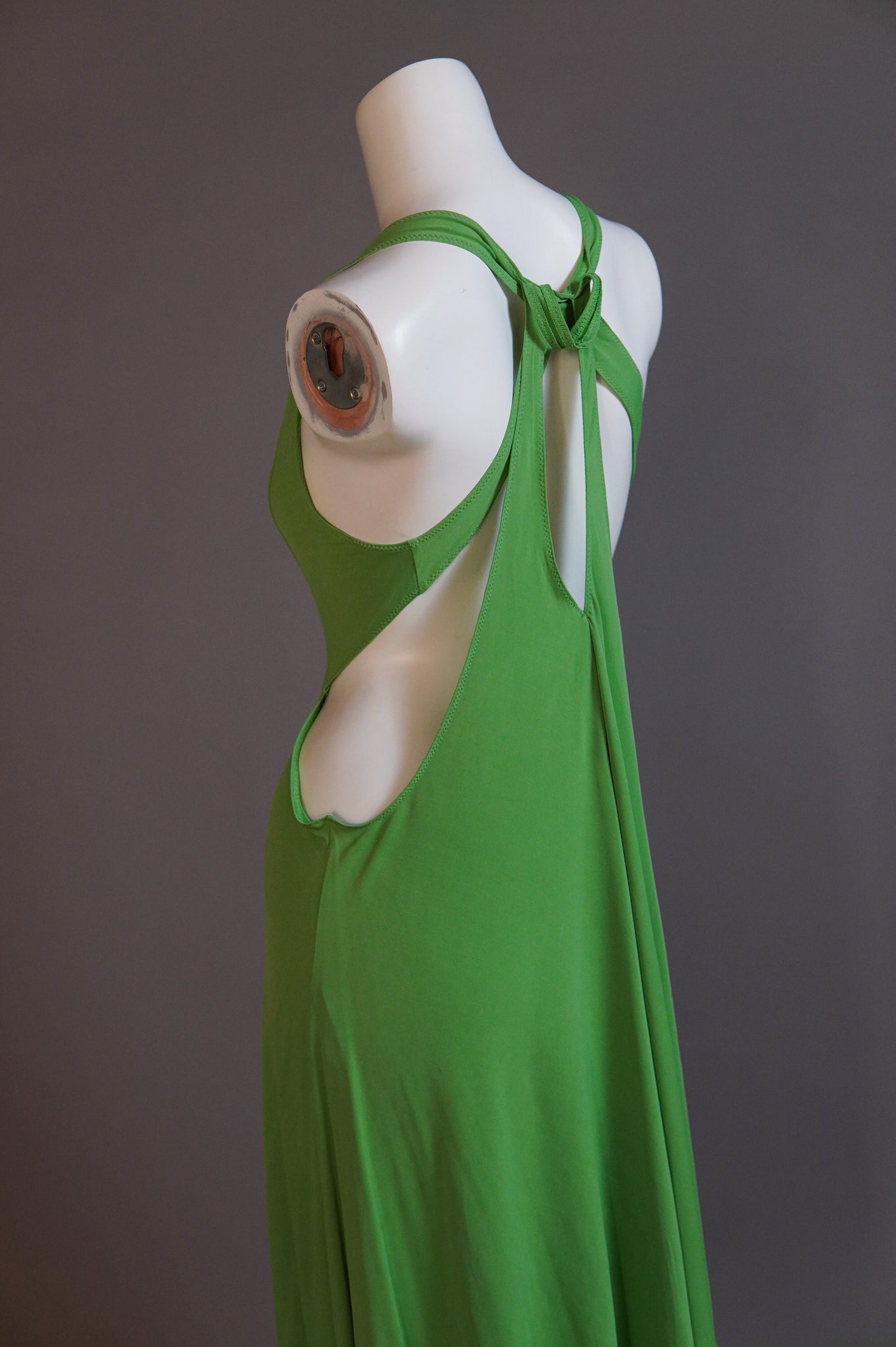 S/S 2004 Chloé by Phoebe Philo slinky green runway dress - O/S