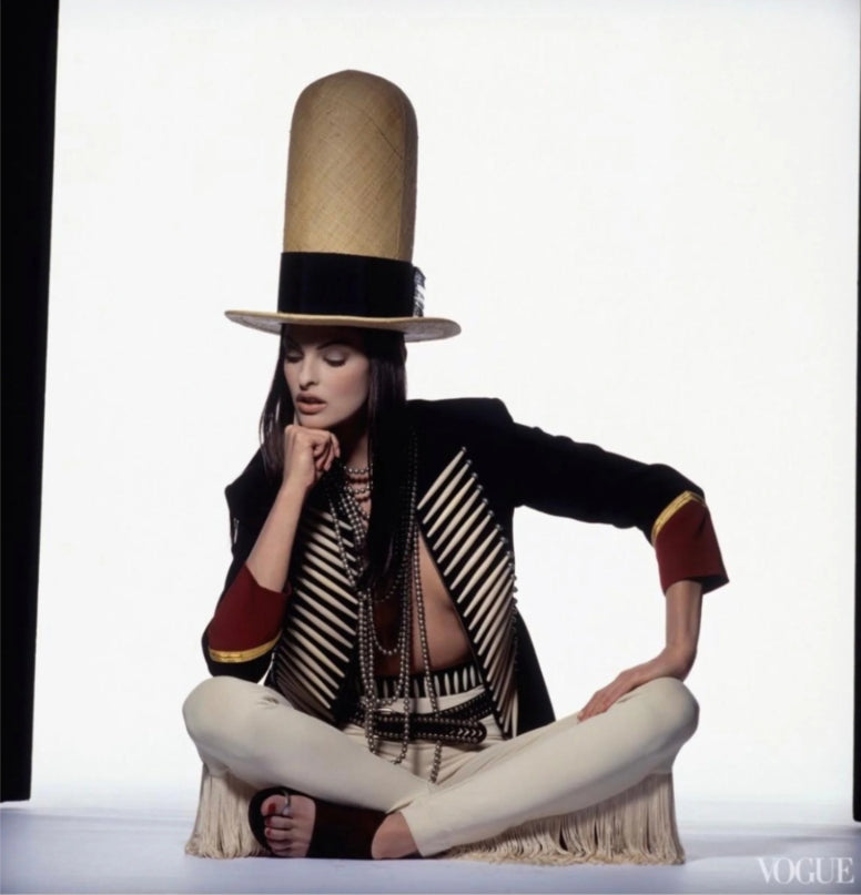 S/S 1992 Rifat Ozbek documented jacket with silver detail and velvet cuff - XS/S