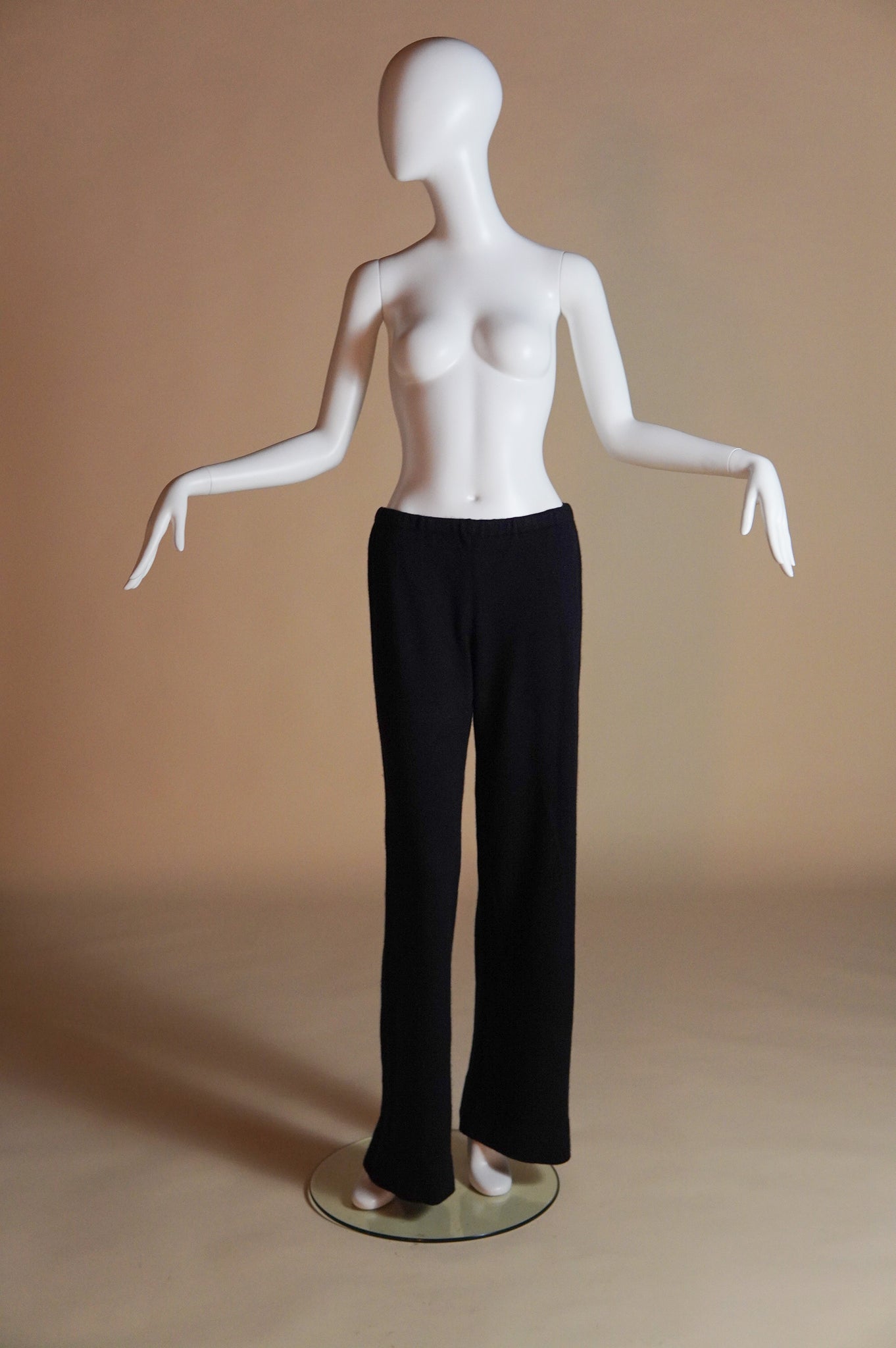 1970s Halston rare cashmere black wide leg pant - XS/S/M
