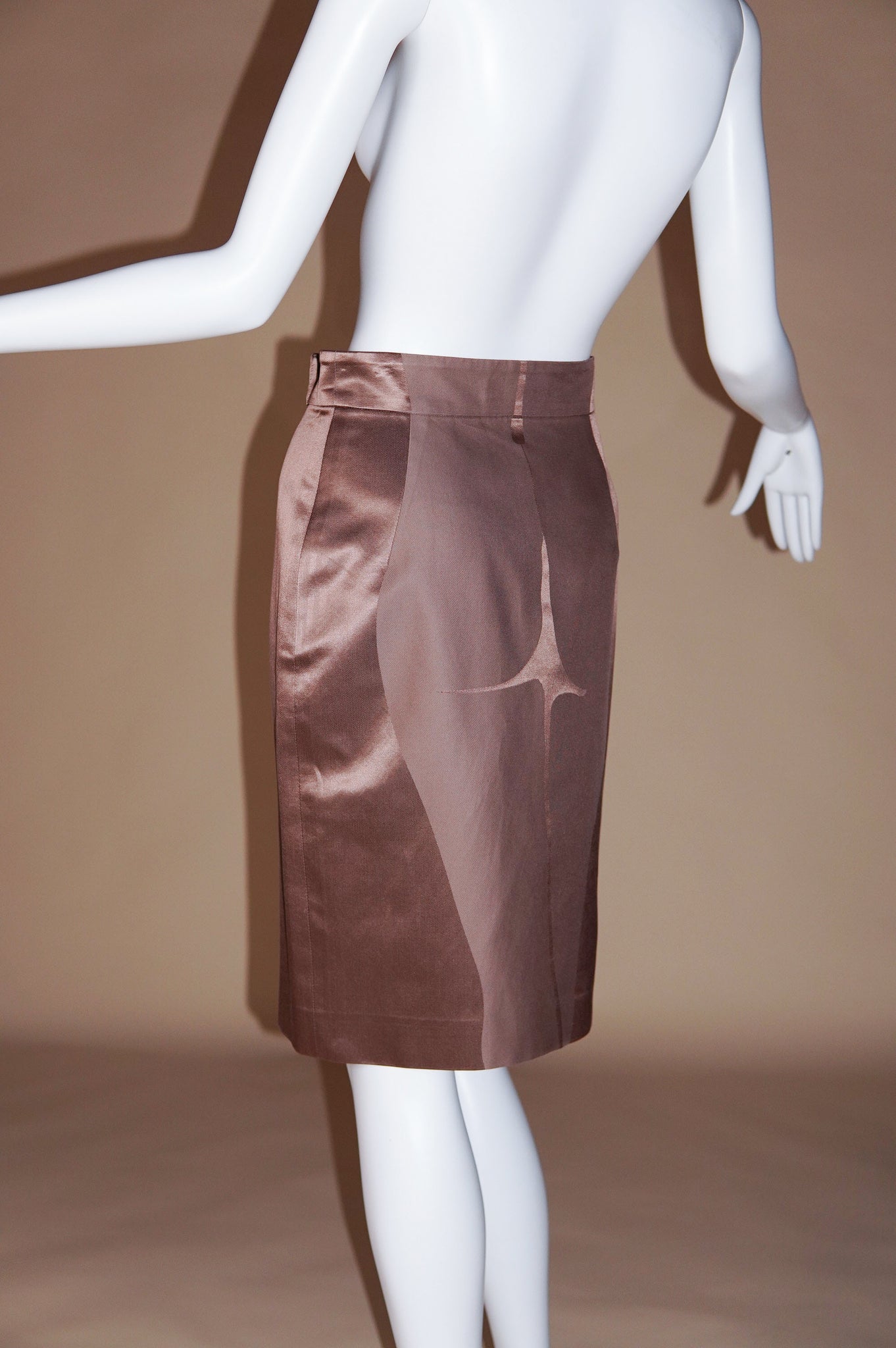 S/S 2003 Yves Saint Laurent by Tom Ford runway skirt with bum impression - XS