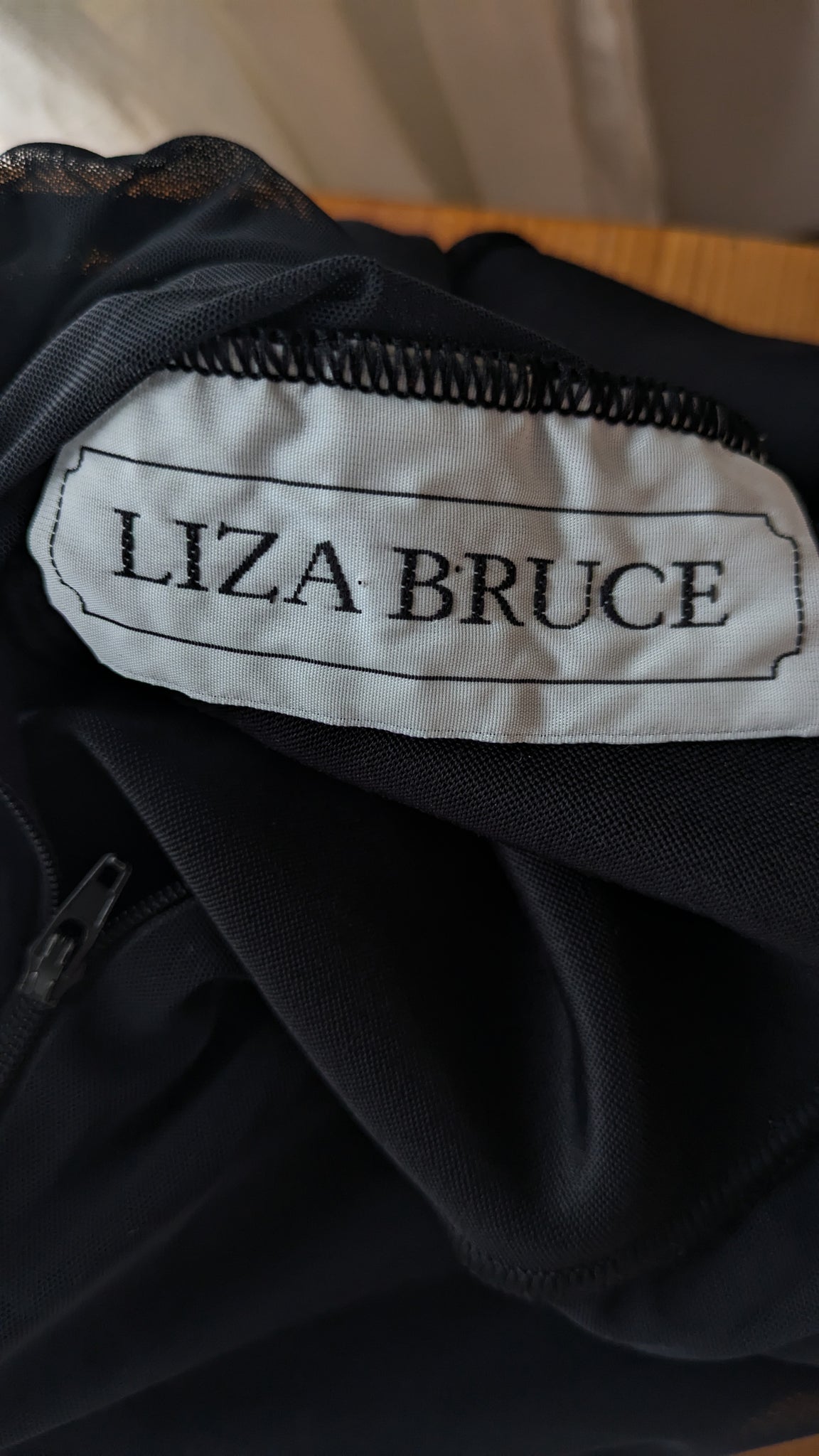 1990s Liza Bruce black jumpsuit with sheer panels - XS