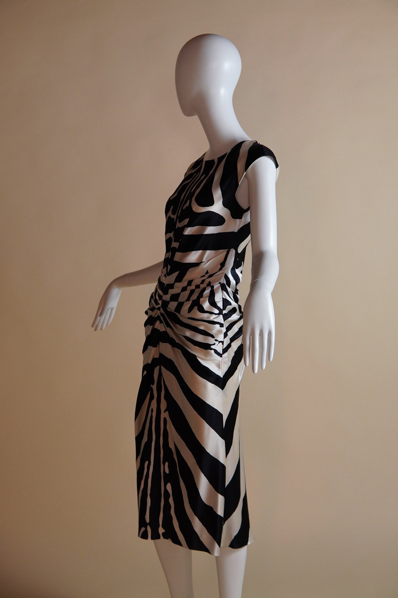 S/S 2008 Dior by John Galliano silk zebra dress - XS