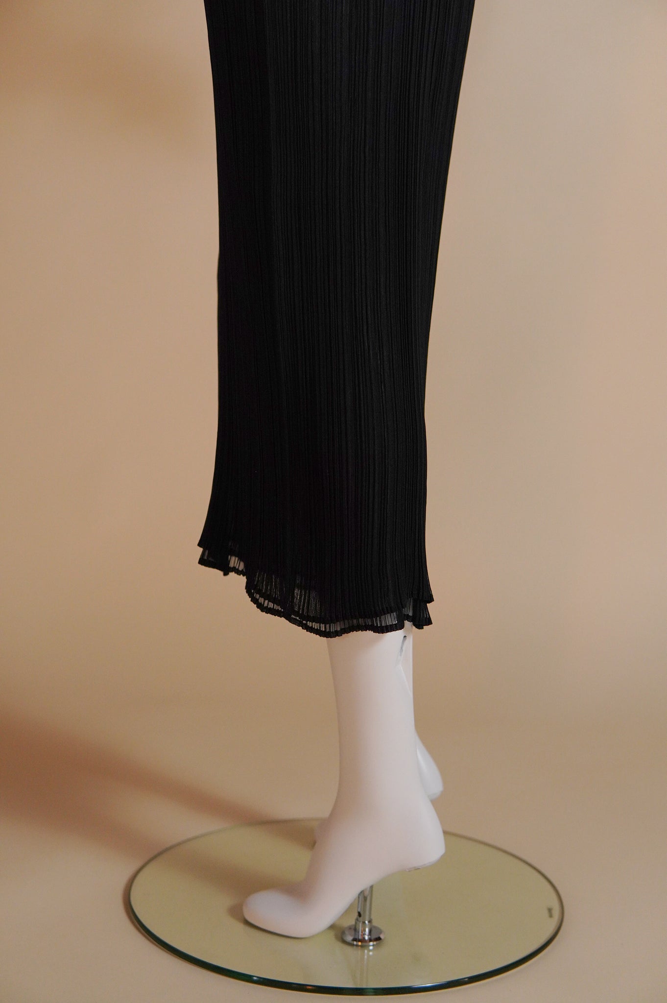 1990s Issey Miyake micro-pleated semi-sheer layered dress - XS/S/M