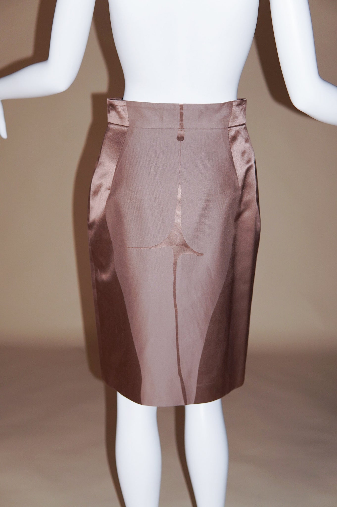 S/S 2003 Yves Saint Laurent by Tom Ford runway skirt with bum impression - XS