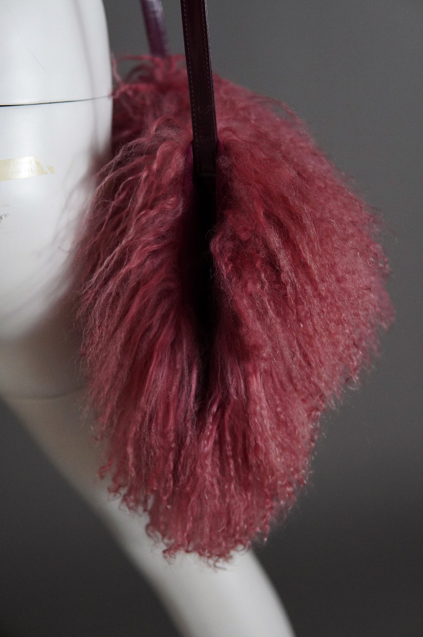 F/W 2000 Krizia pink mongolian fur bag