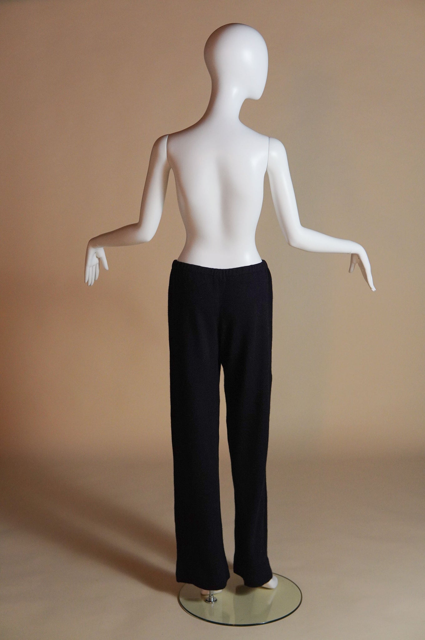 1970s Halston rare cashmere black wide leg pant - XS/S/M
