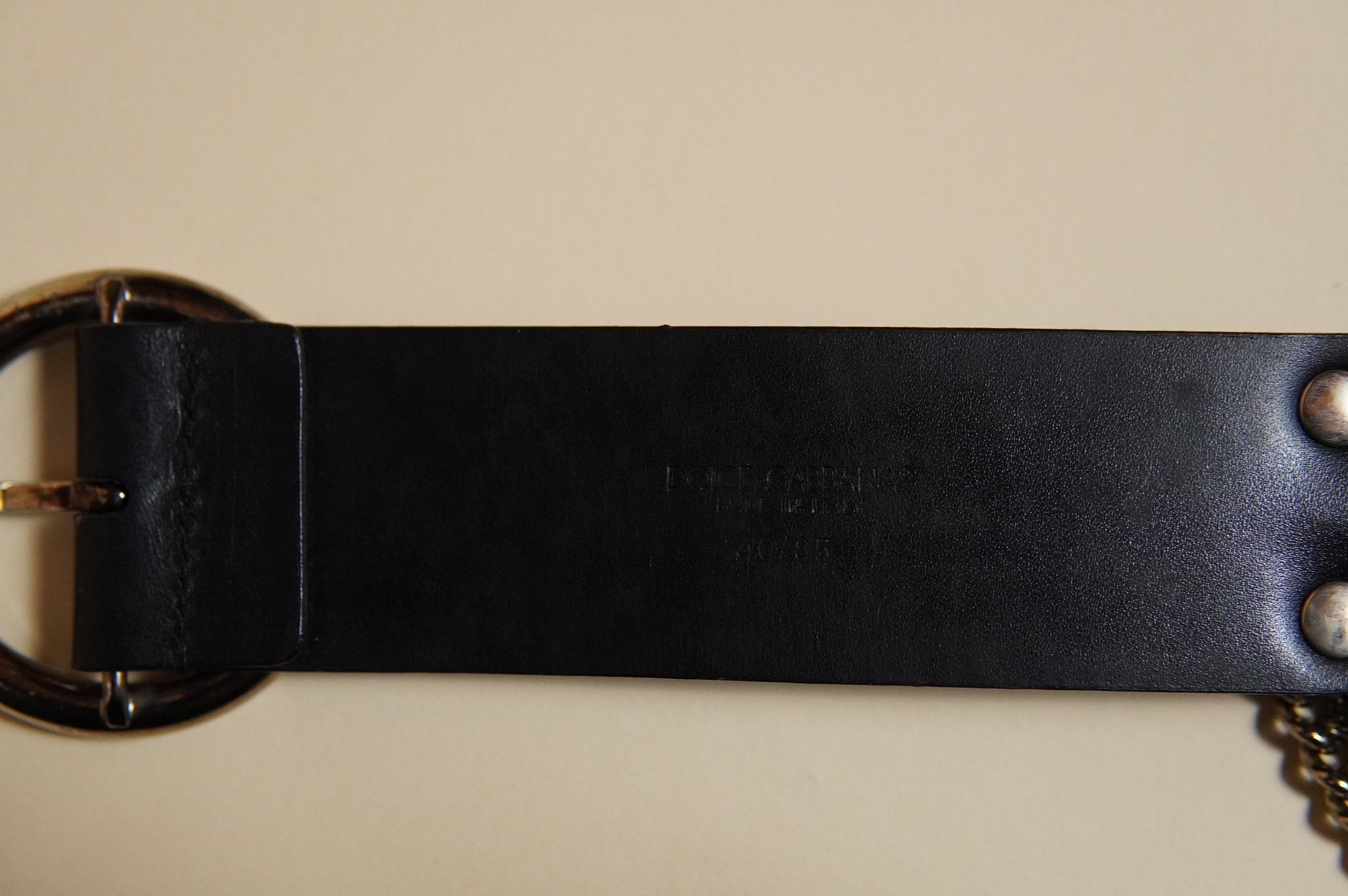 S/S 2003 Dolce & Gabbana 'Sex Collection' runway bondage leather belt with silver hardware - XS/S