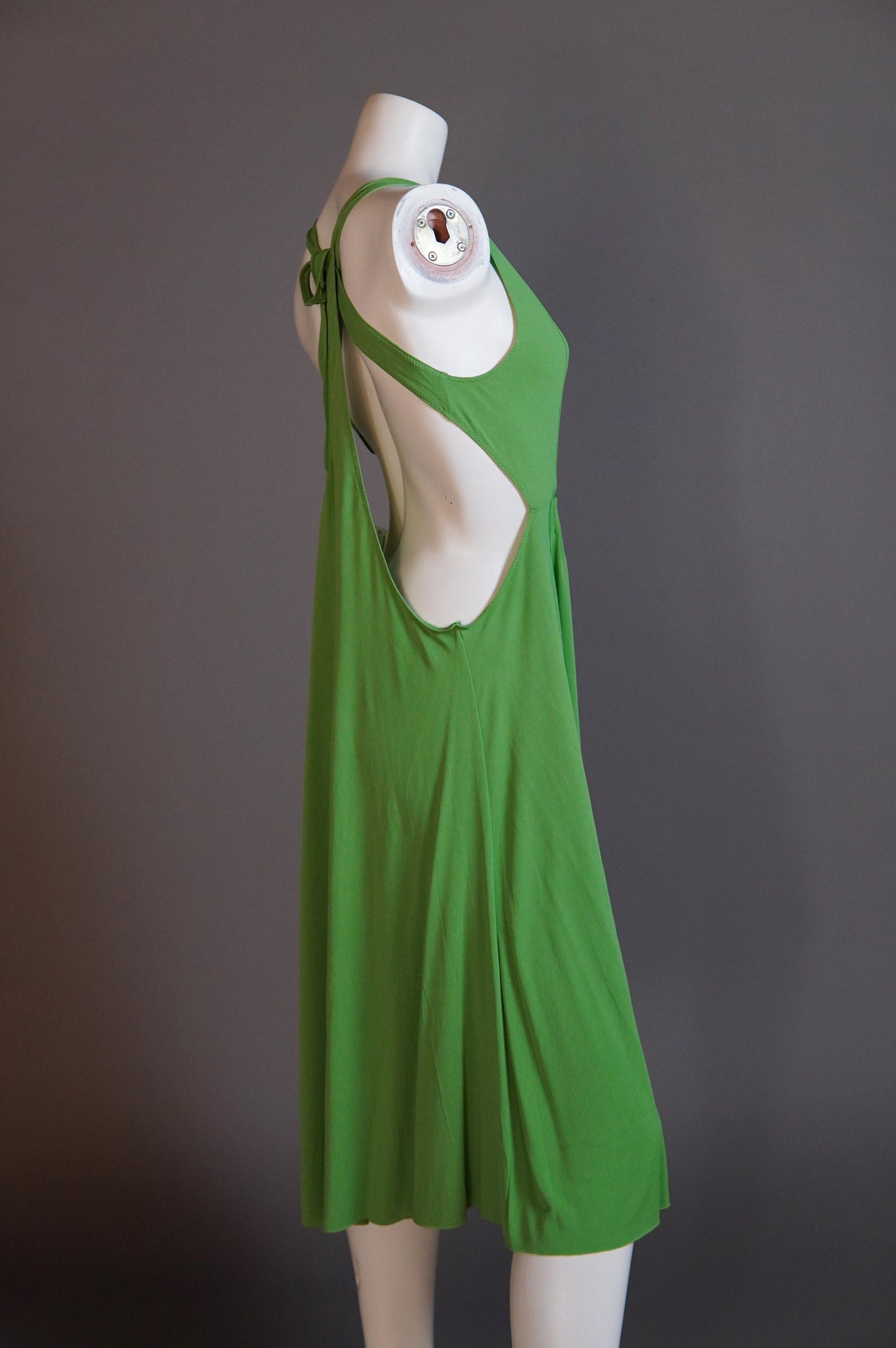 S/S 2004 Chloé by Phoebe Philo slinky green runway dress - O/S