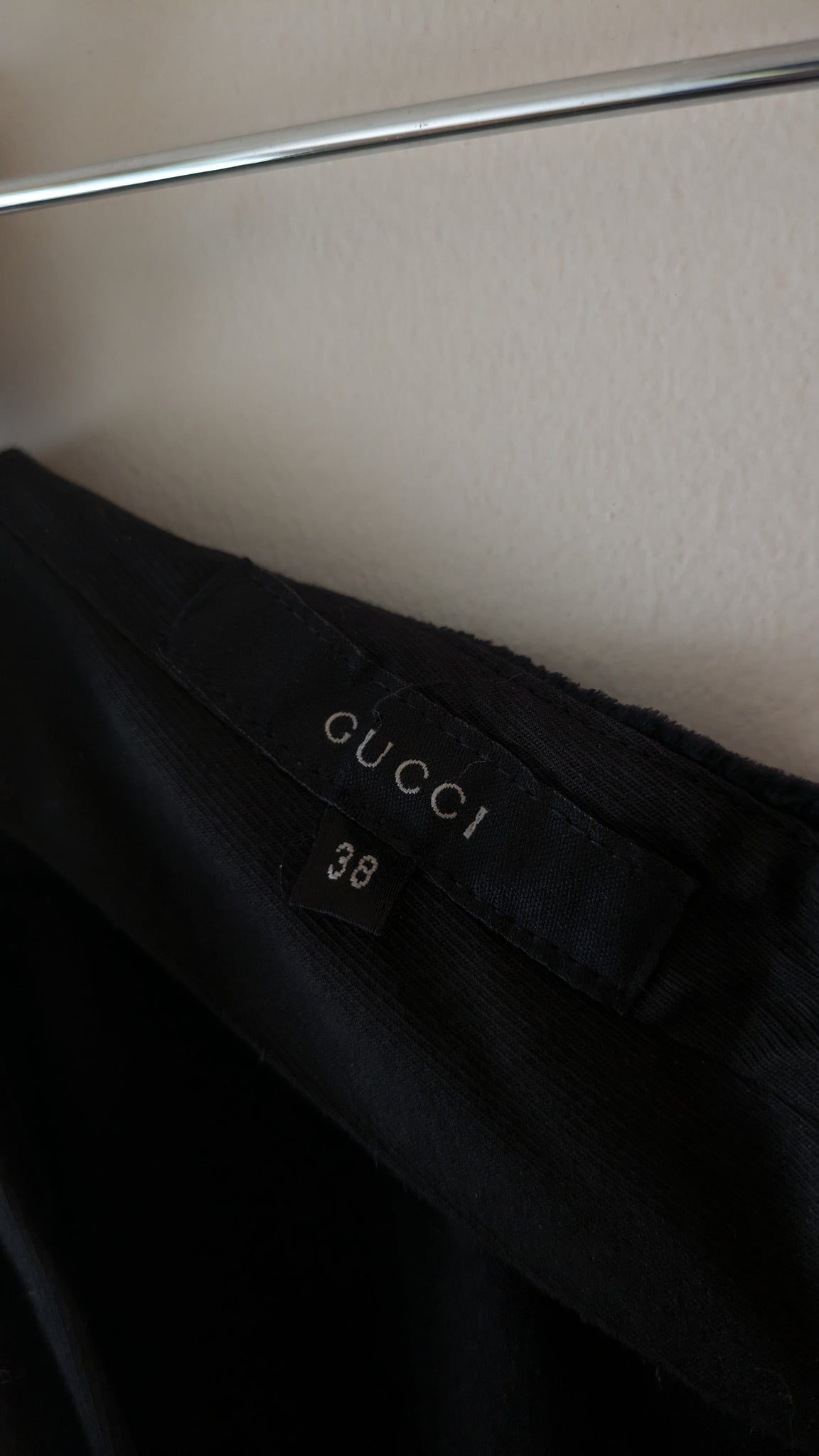 F/W 1999 Gucci by Tom Ford runway and ad campaign black velvet trousers - XS