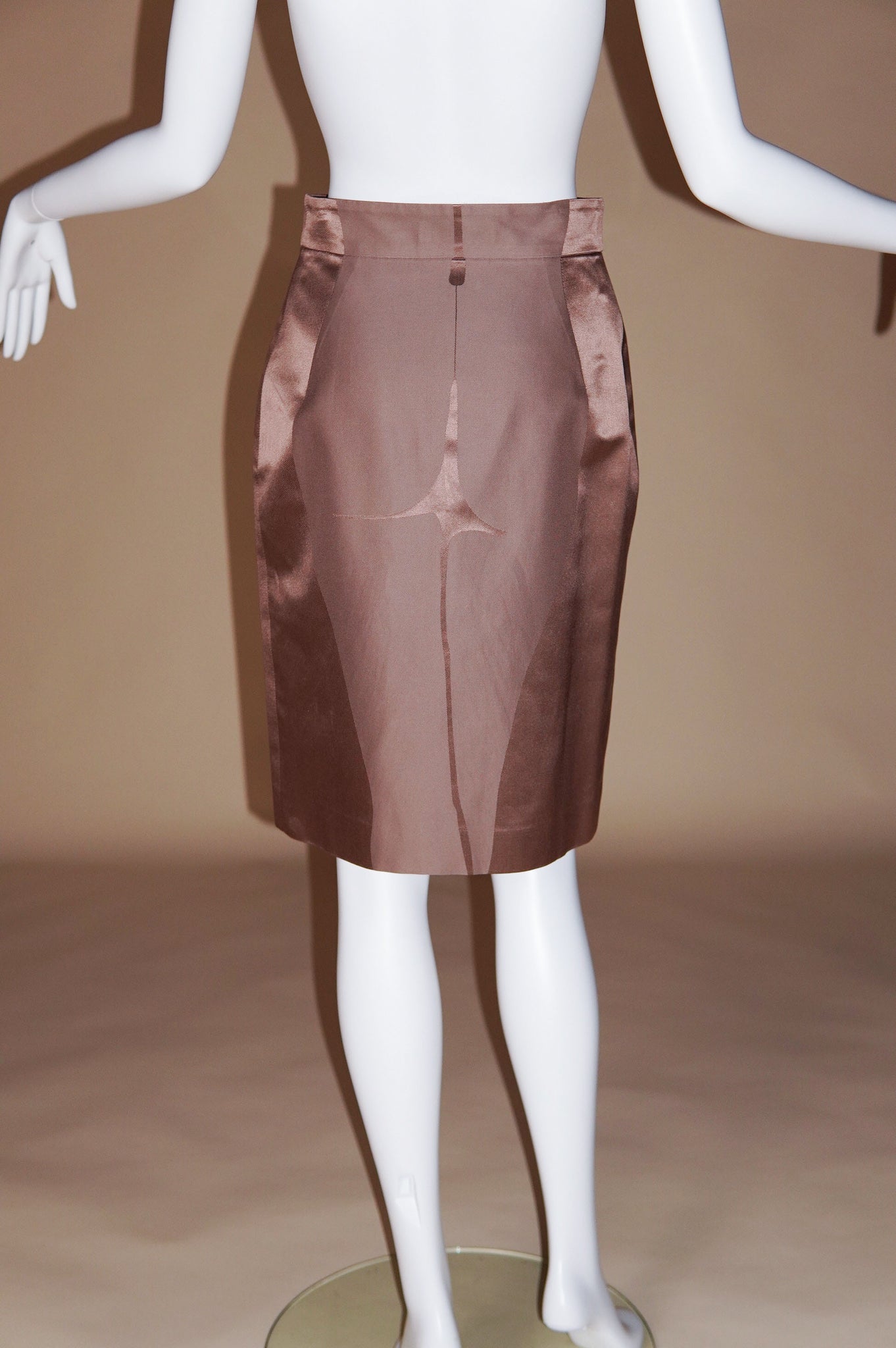 S/S 2003 Yves Saint Laurent by Tom Ford runway skirt with bum impression - XS