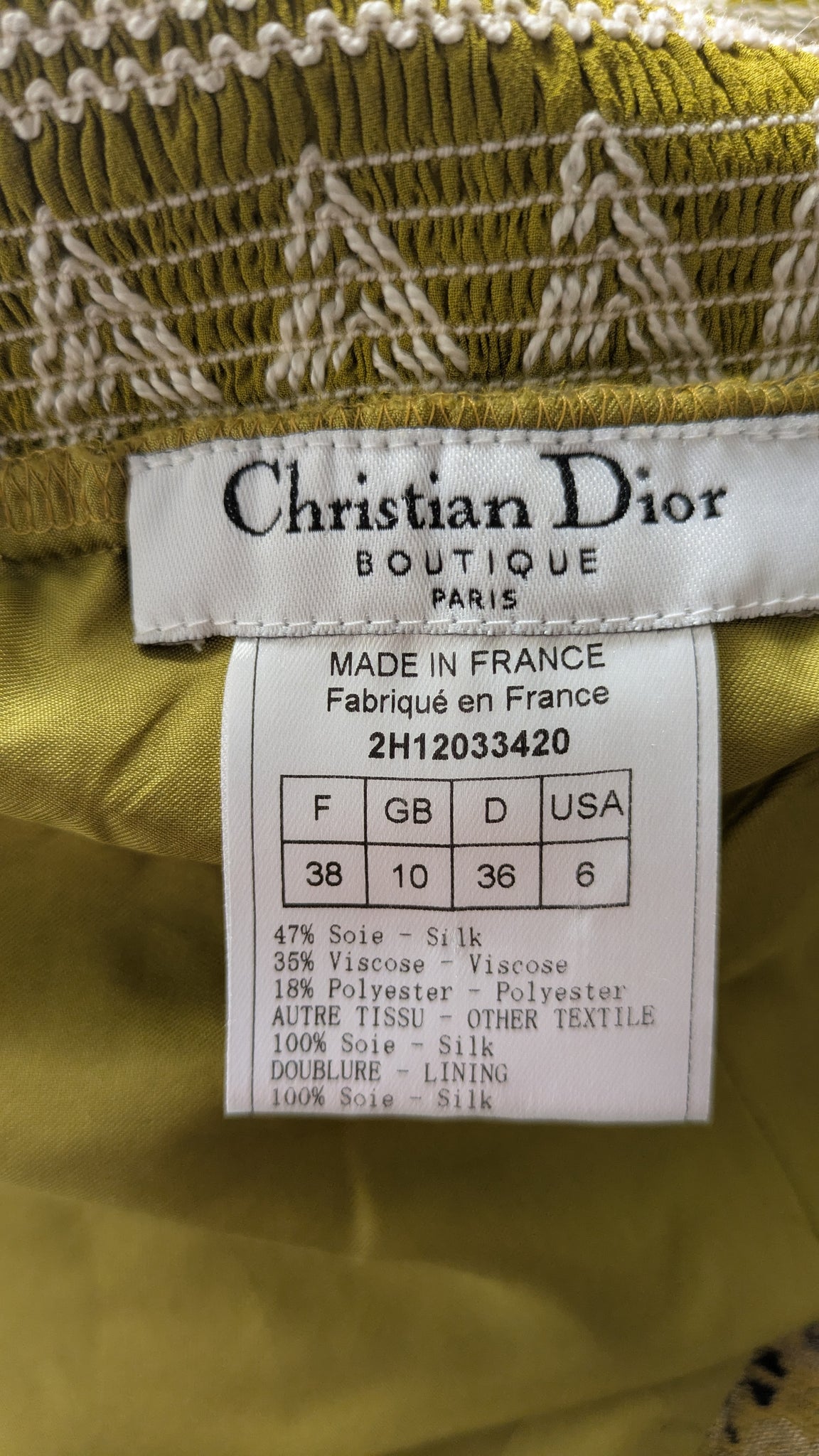 F/W 2002 Christian Dior by John Galliano runway skirt with silk brocade - XS/S