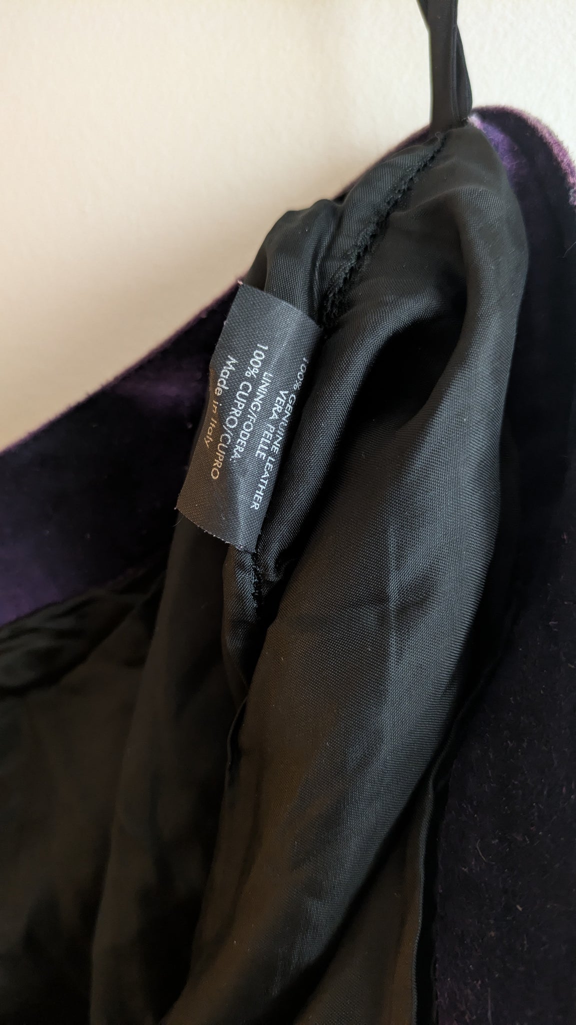 F/W 1999 Gucci by Tom Ford documented suede tie-dye purple and grey flare pant - S
