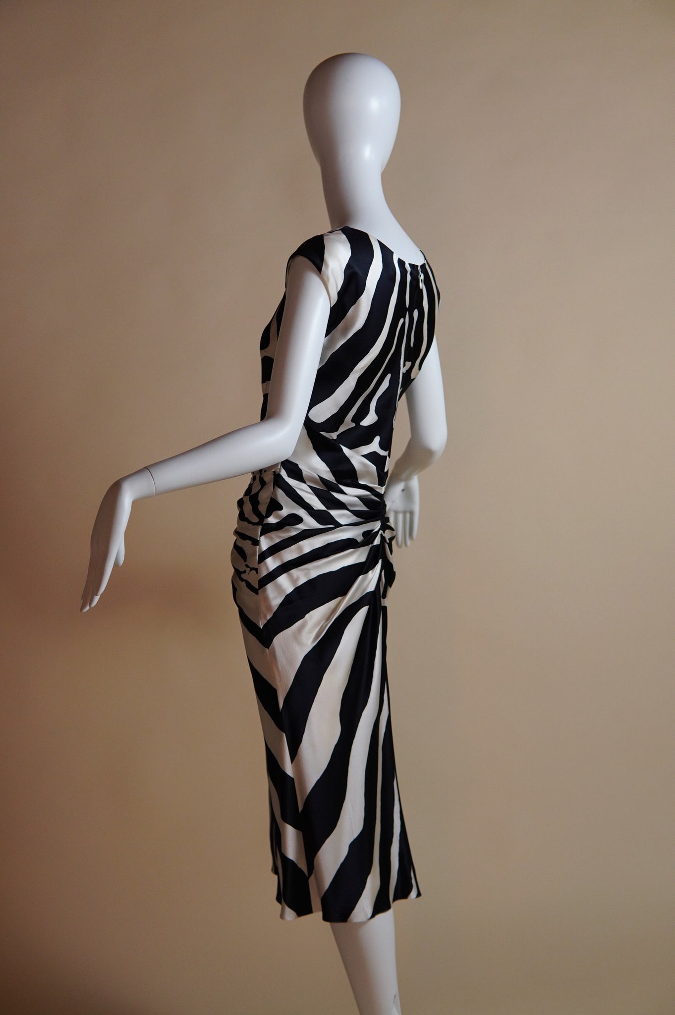 S/S 2008 Dior by John Galliano silk zebra dress - XS