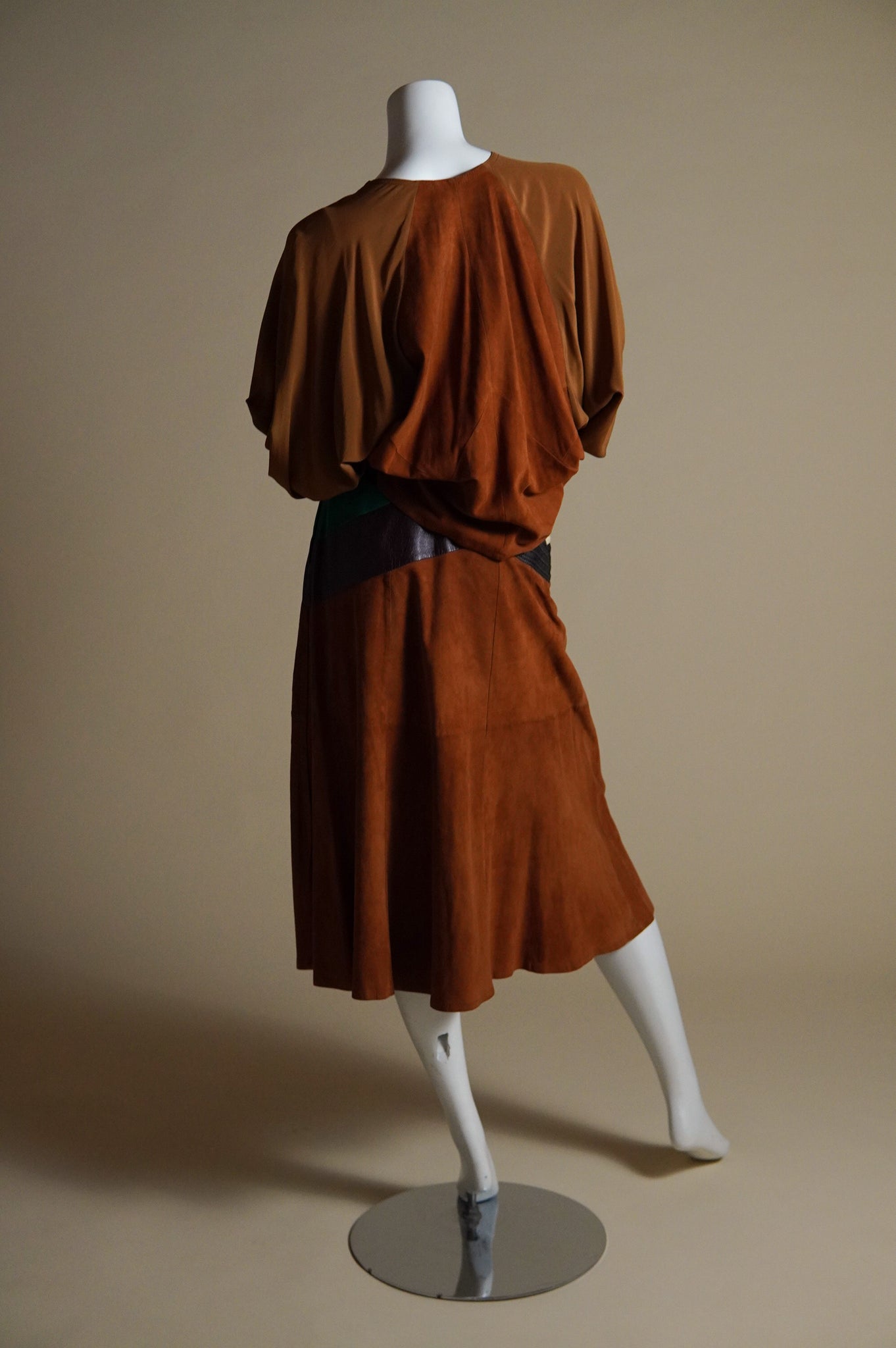 1980s Gianfranco Ferre suede and leather matching set - S