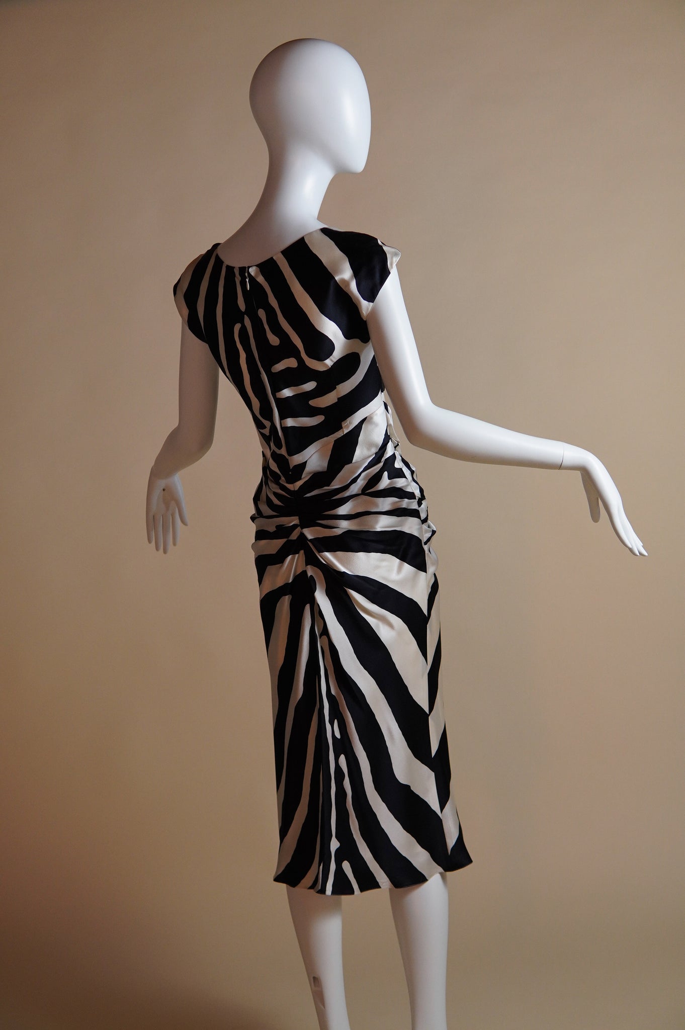 S/S 2008 Dior by John Galliano silk zebra dress - XS