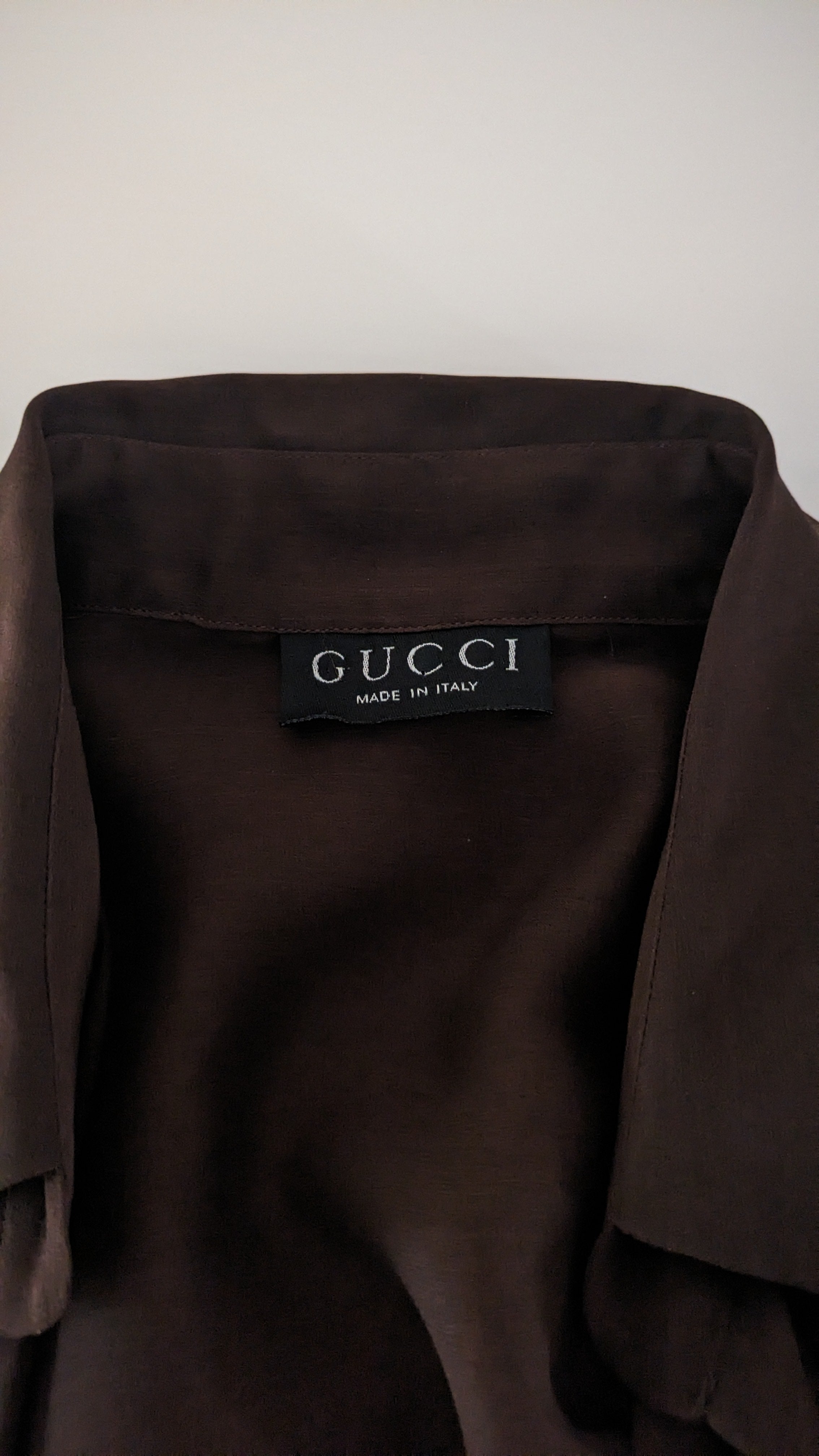 S/S 1997 Gucci by Tom Ford ombre silk sheer shirt - XS/S – (that