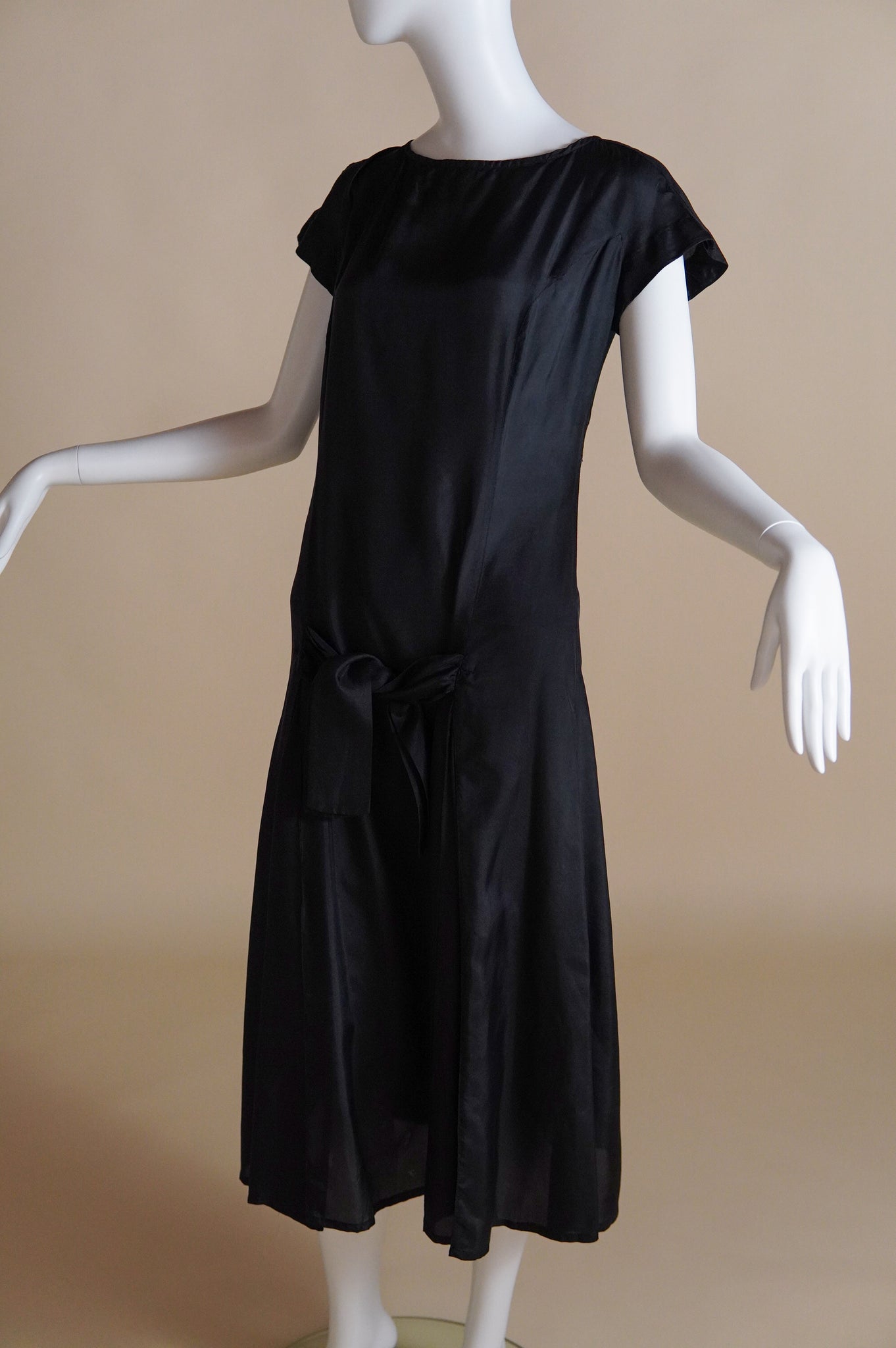 1980s Katharine Hamnett parachute silk drop waist dress - S/M