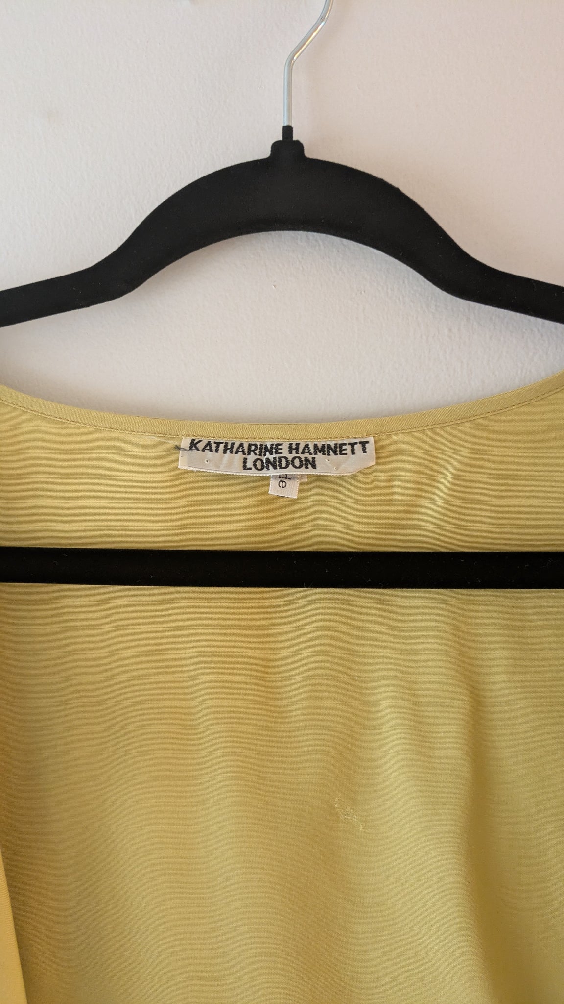 S/S 1991 Katharine Hamnett runway tie crop top with keyhole - S/M