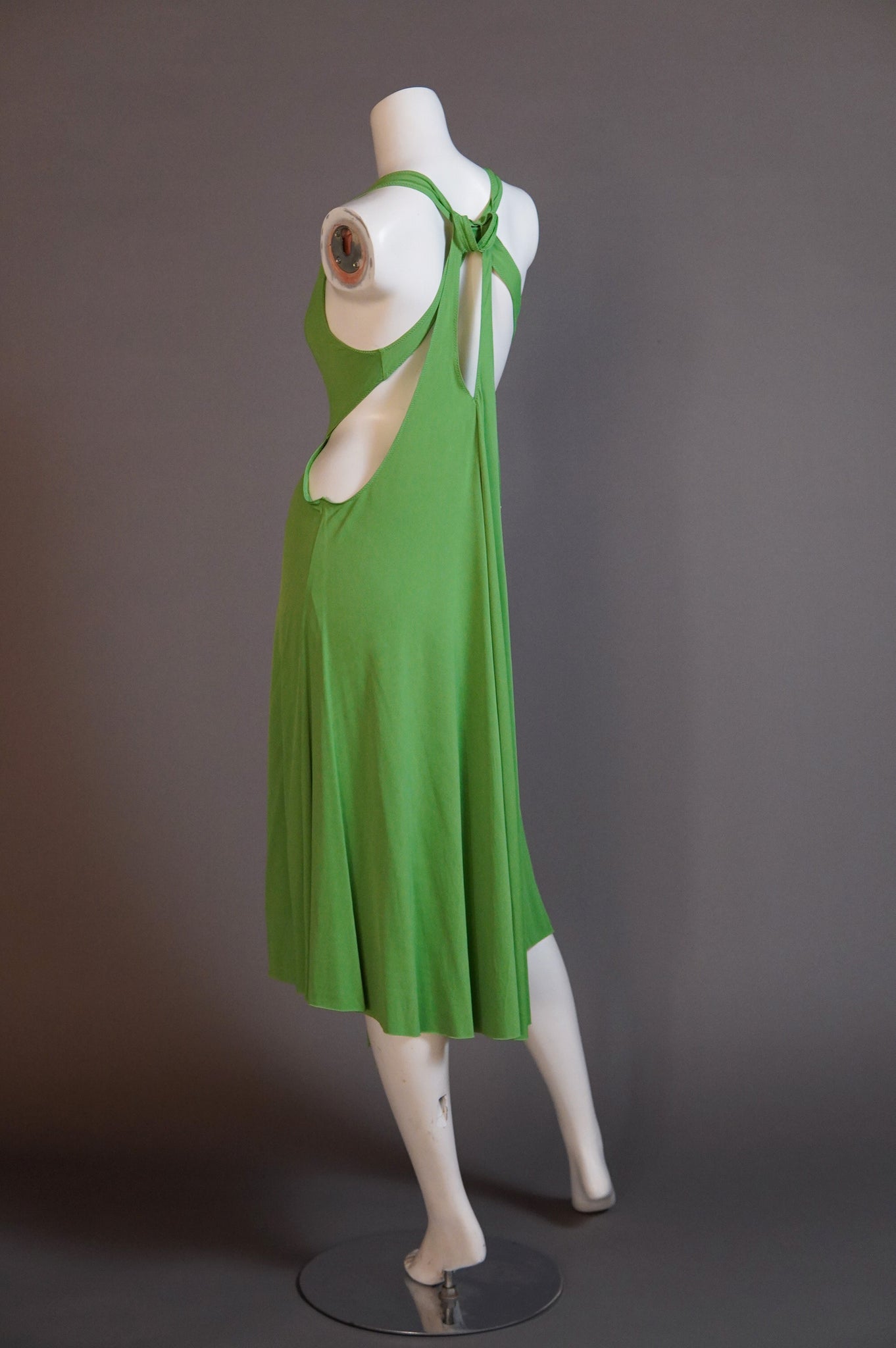 S/S 2004 Chloé by Phoebe Philo slinky green runway dress - O/S