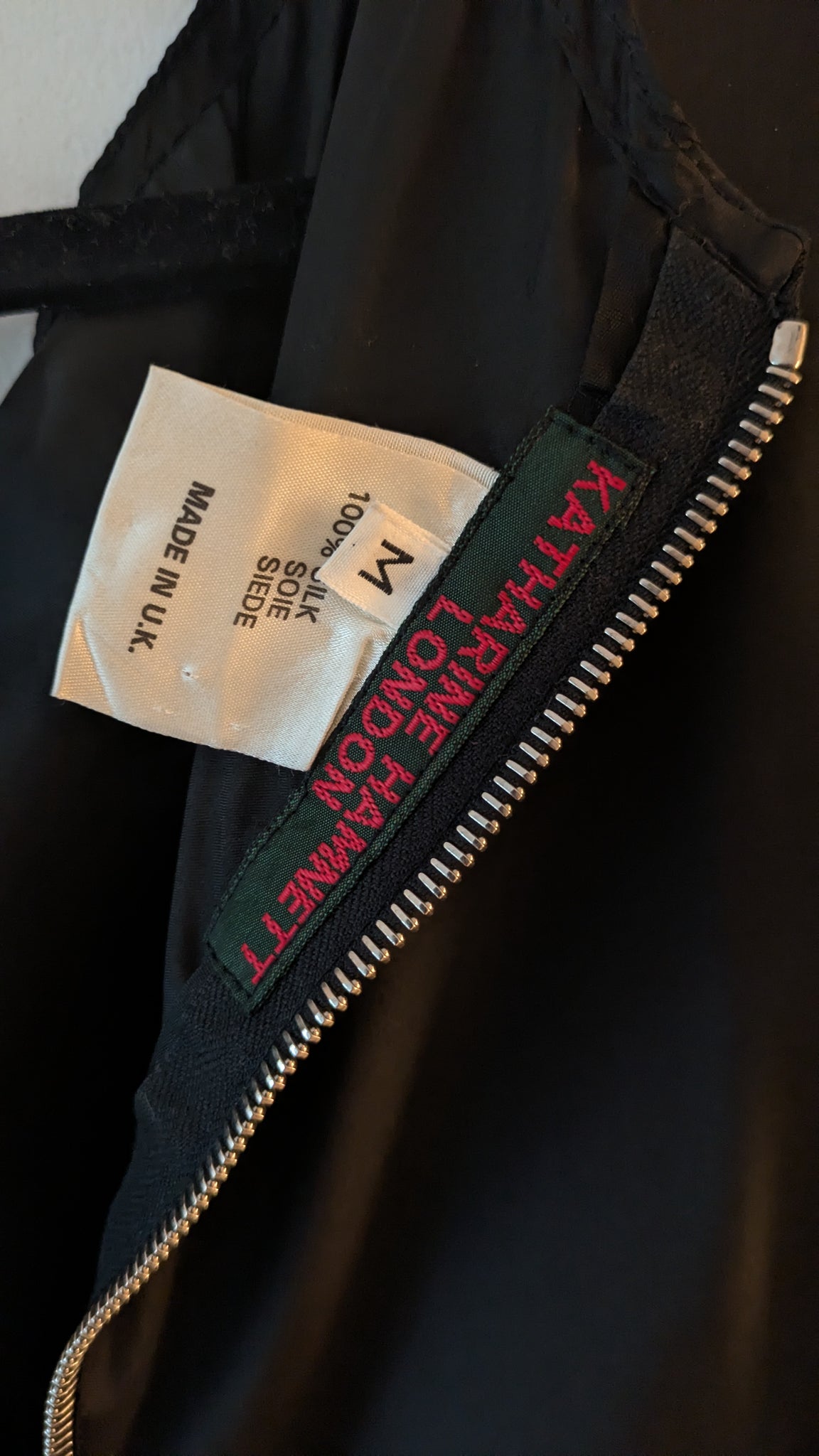 1980s Katharine Hamnett parachute silk drop waist dress - S/M