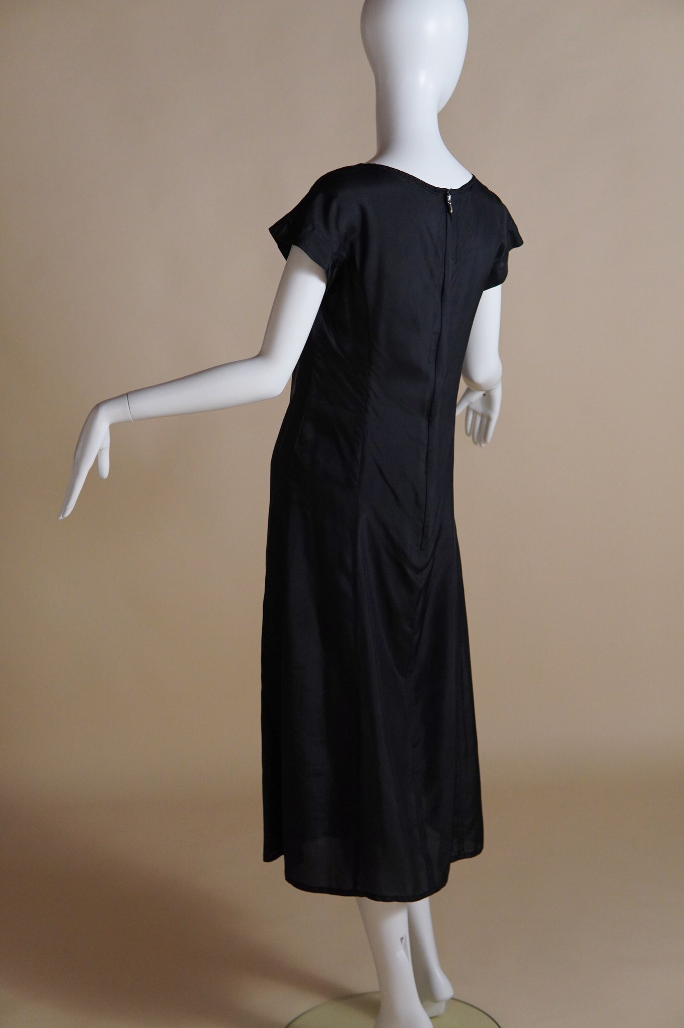 1980s Katharine Hamnett parachute silk drop waist dress - S/M