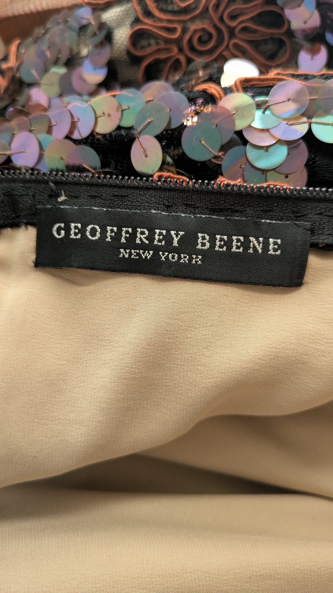 1980s Geoffrey Beene embelished off the shoulder mini dress with dramatic cutout at hip - S