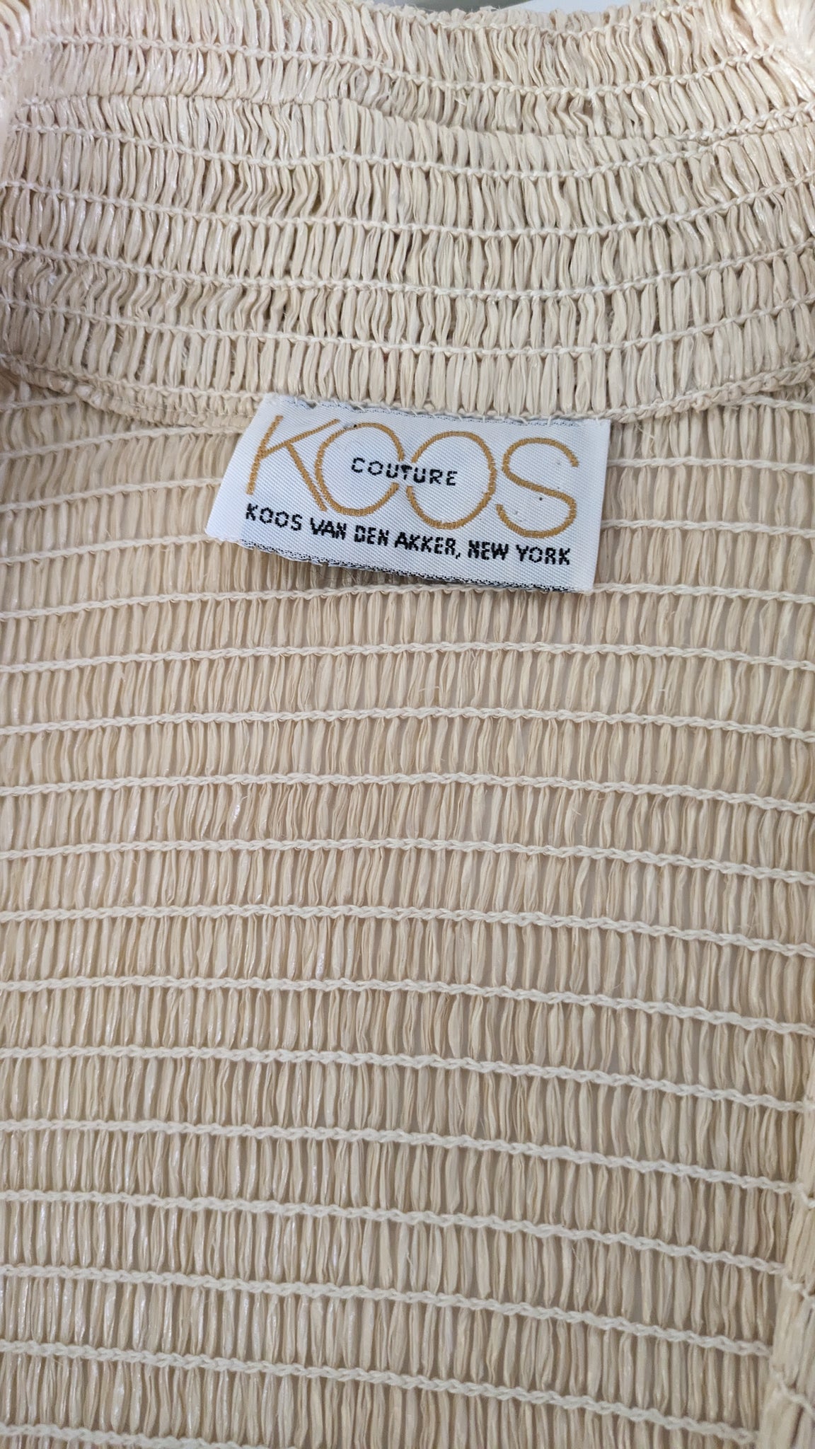 1980s Koos van den Akker straw raffia jacket - S