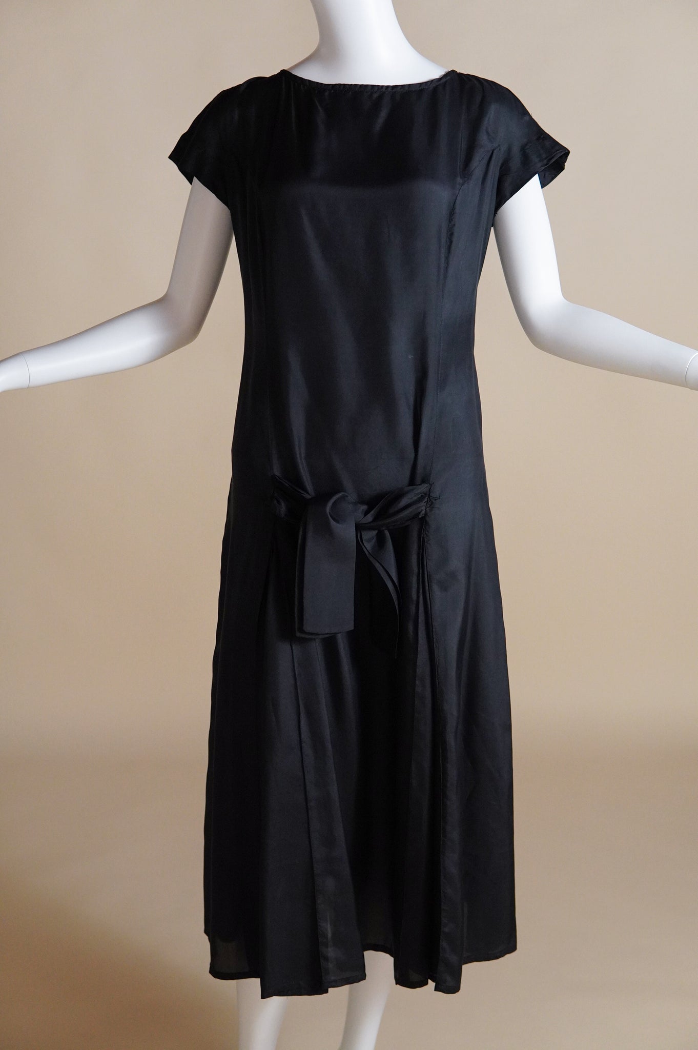 1980s Katharine Hamnett parachute silk drop waist dress - S/M