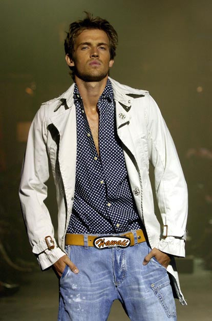 S/S 2005 Dsquared² runway leather belt with enamel 'Hawaii' belt buckle - O/S