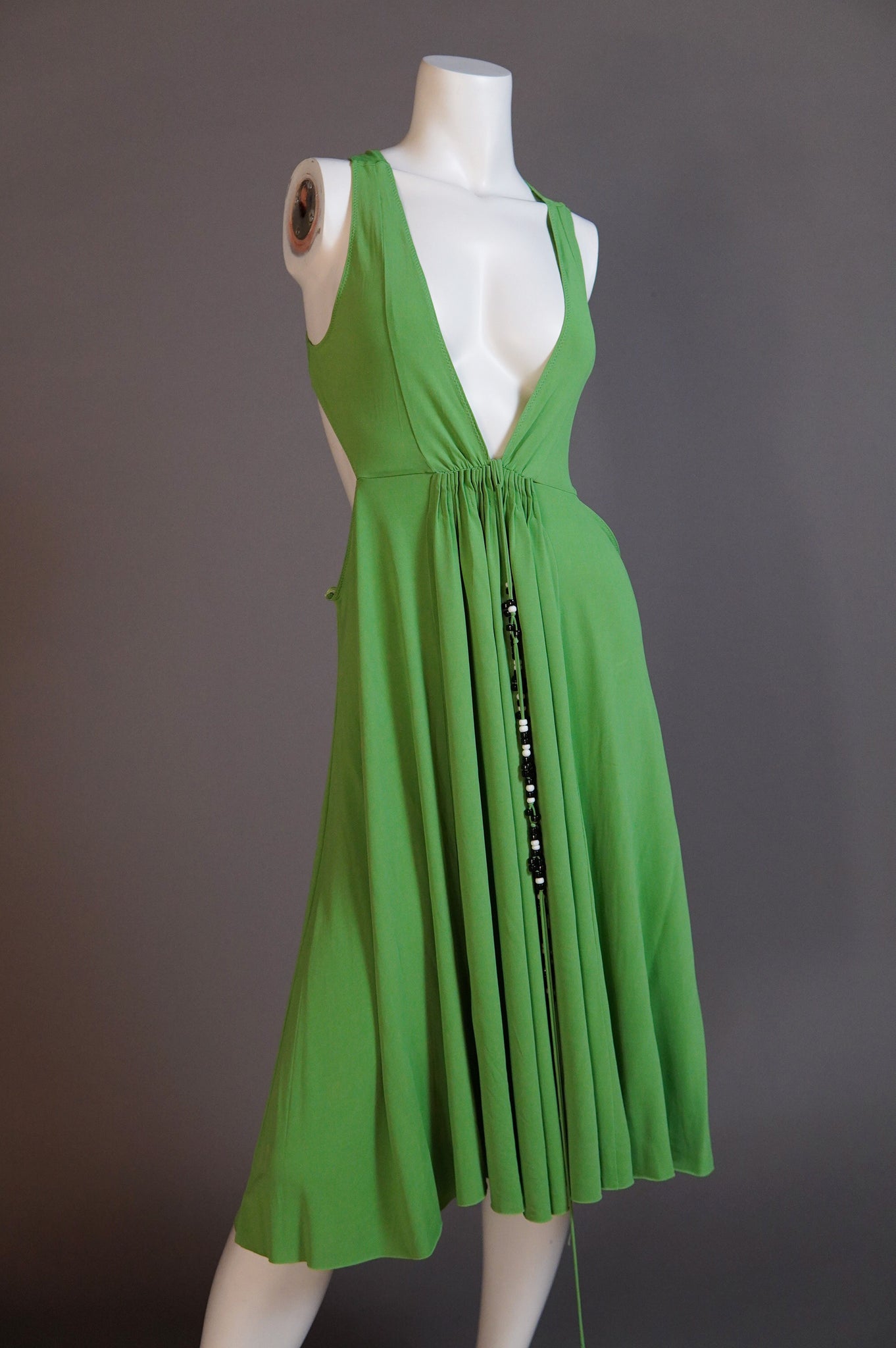 S/S 2004 Chloé by Phoebe Philo slinky green runway dress - O/S
