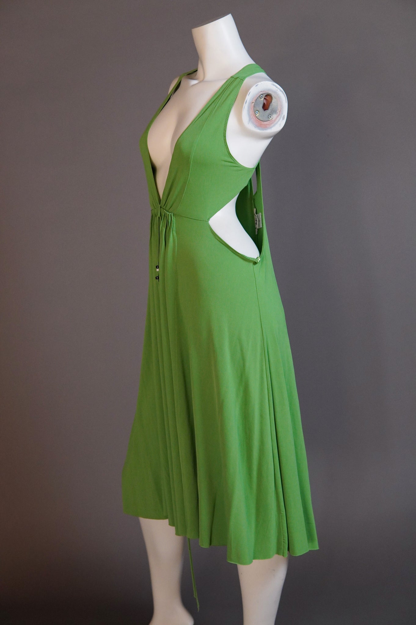 S/S 2004 Chloé by Phoebe Philo slinky green runway dress - O/S