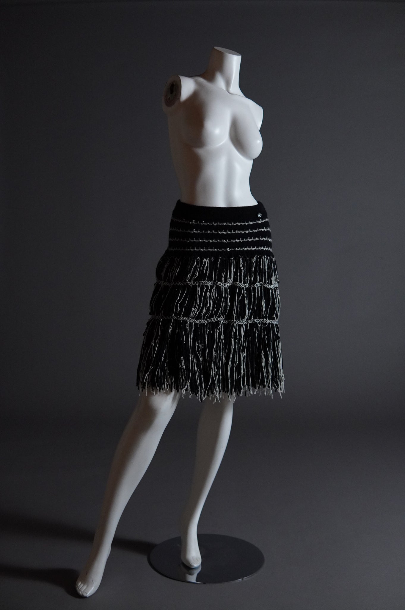 F/W 2010 runway & campaign Chanel cashmere fringe skirt - XS/S