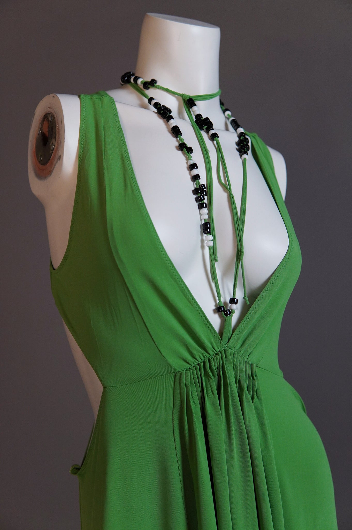 S/S 2004 Chloé by Phoebe Philo slinky green runway dress - O/S