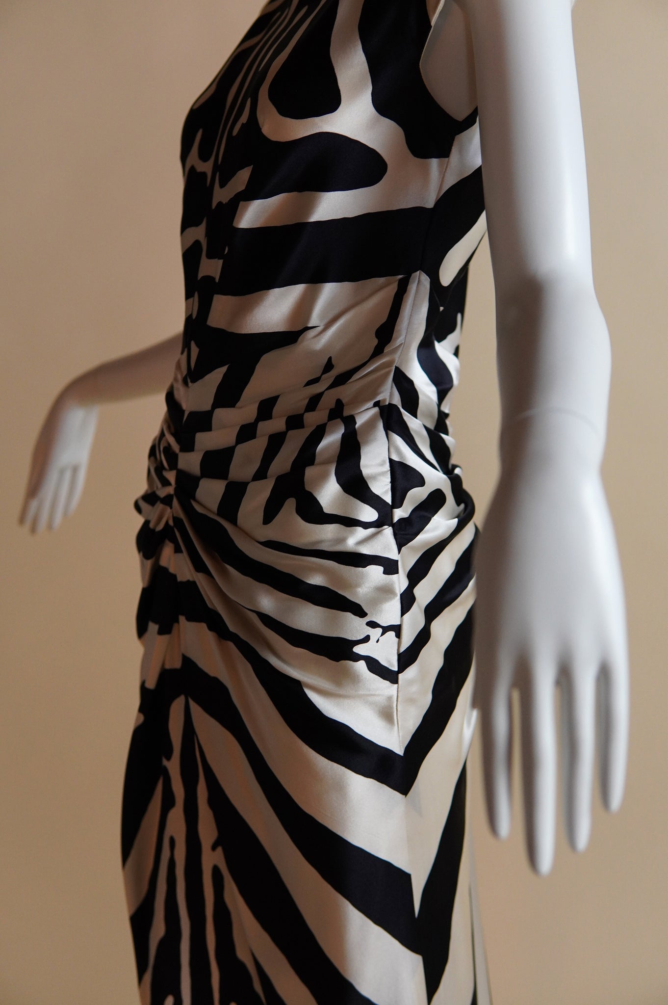 S/S 2008 Dior by John Galliano silk zebra dress - XS