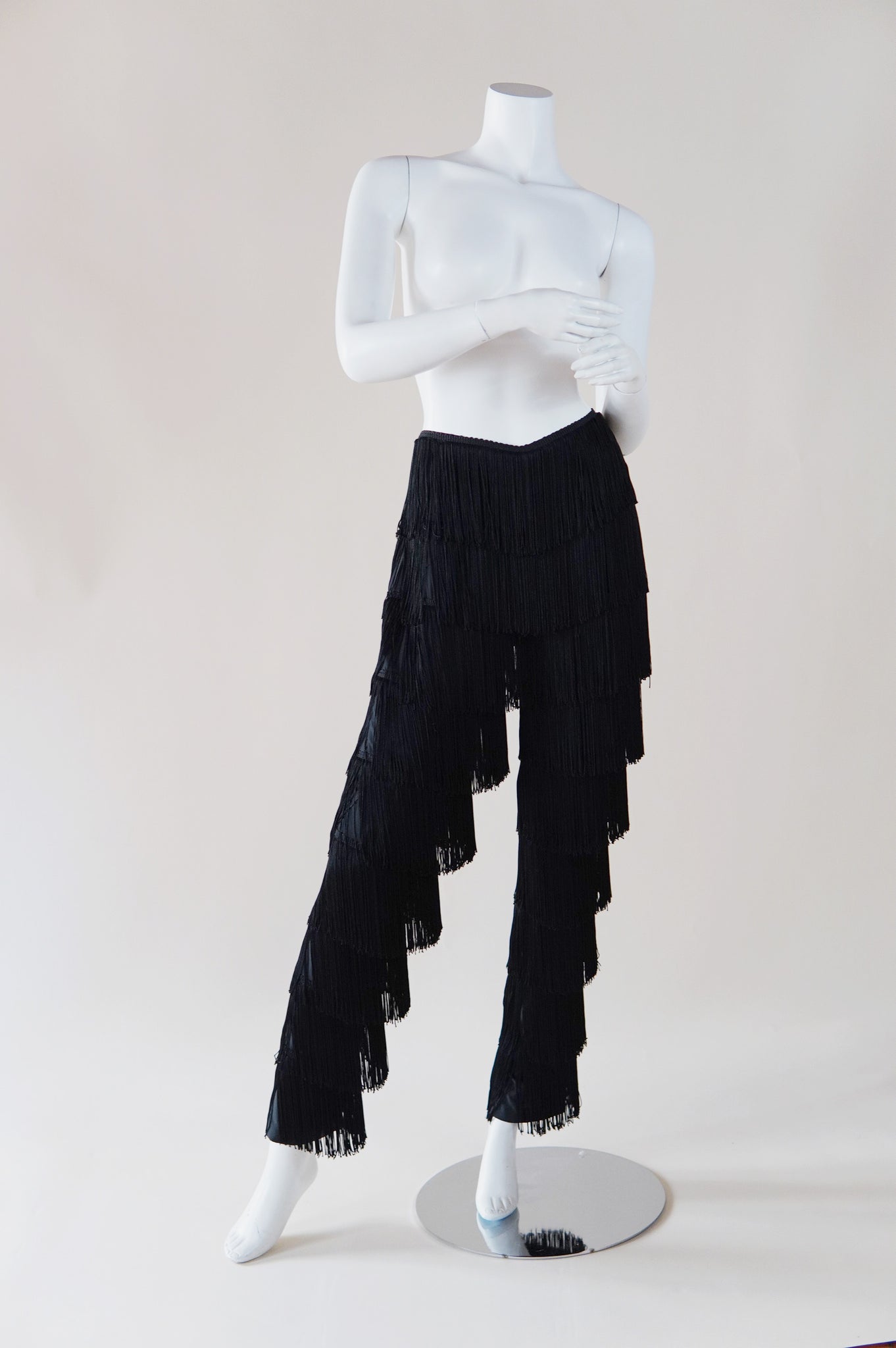 S/S 1990 OMO Norma Kamali fringe pants - XS