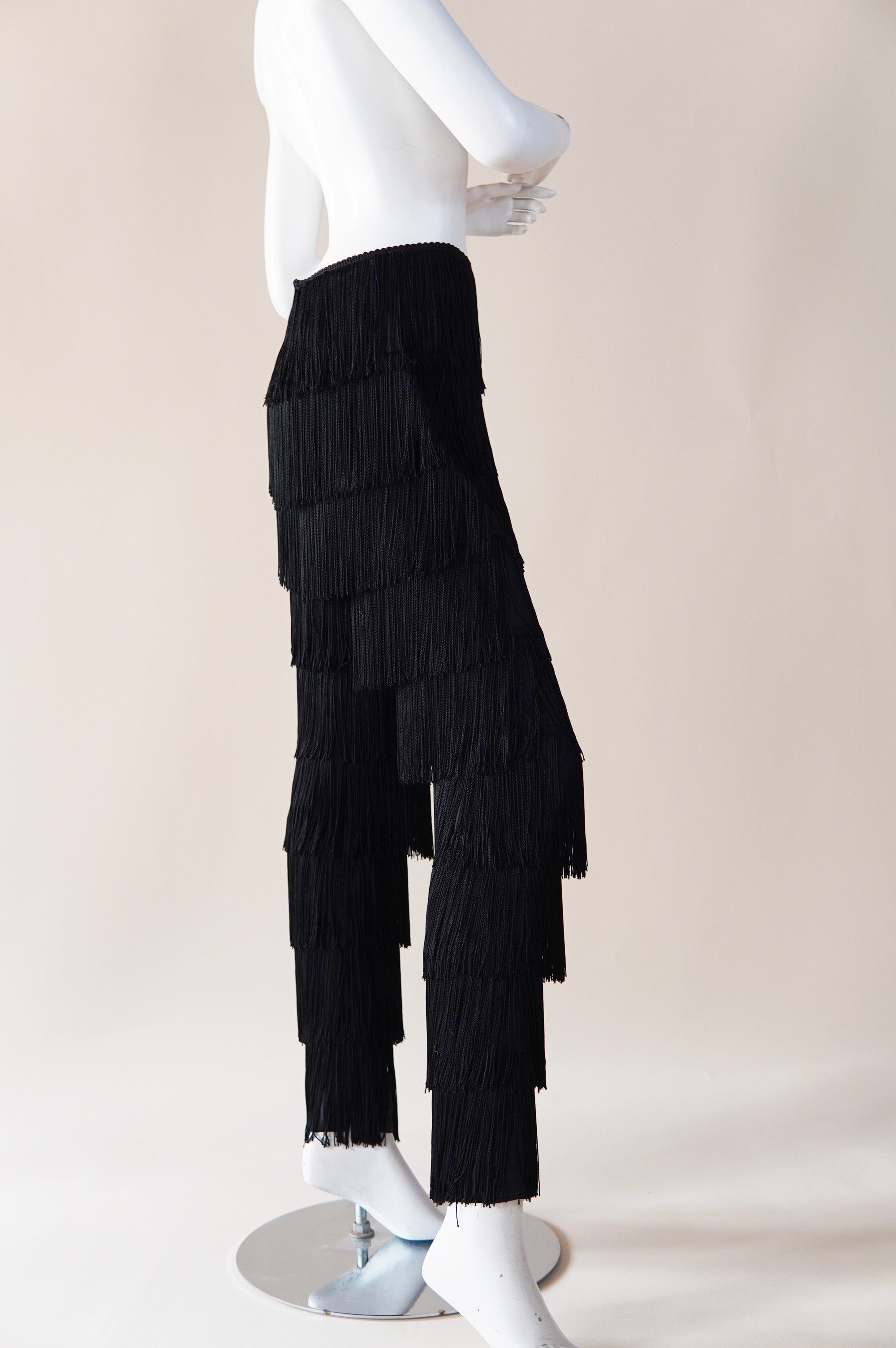 S/S 1990 OMO Norma Kamali fringe pants - XS – (that)bityou vintage