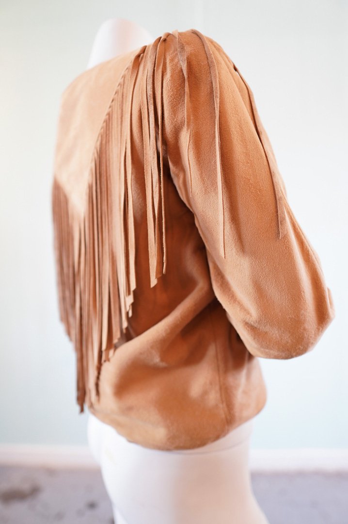 1970s nubuck fringe top - S/M