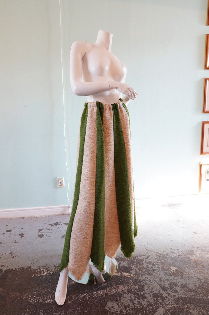 1970s wool hand-loomed skirt - S/M