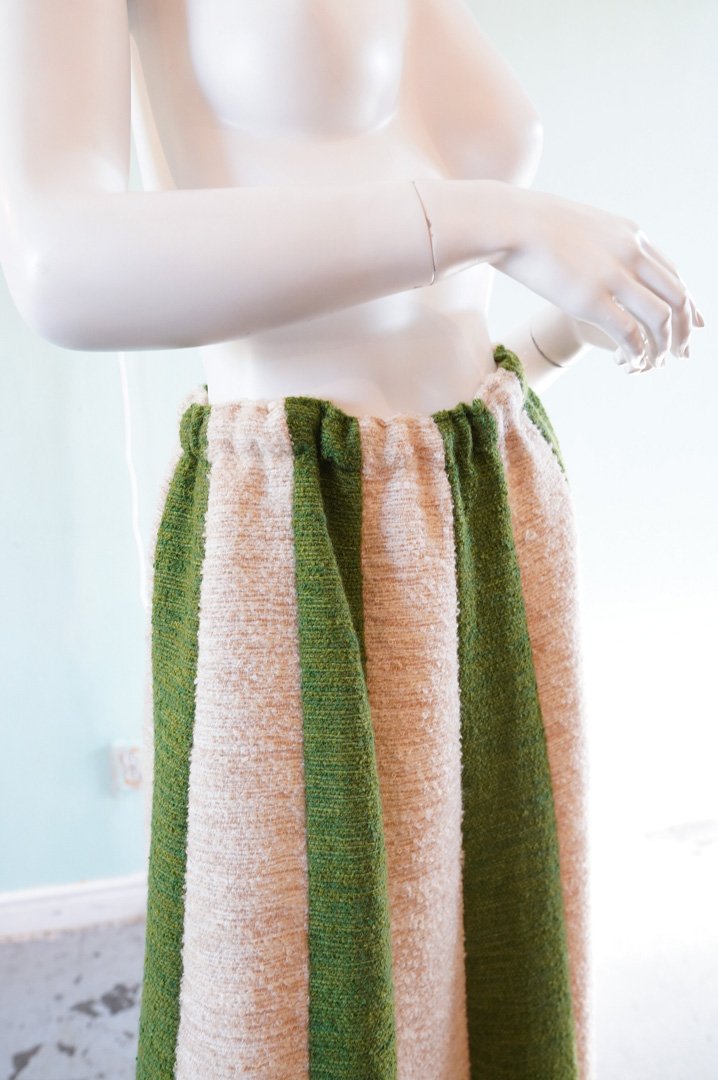1970s wool hand-loomed skirt - S/M